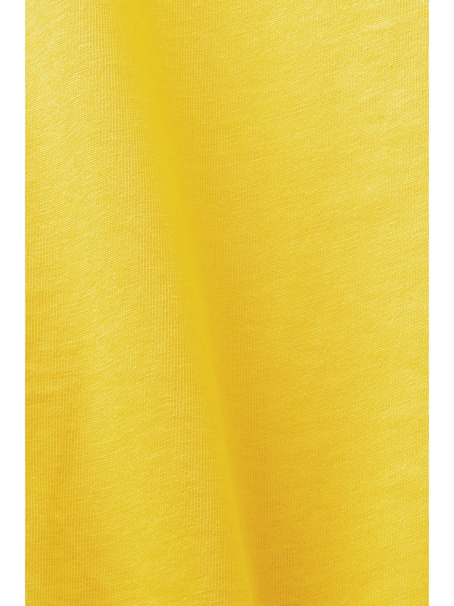 aus Unisex (1-tlg) Baumwolljersey Logo-T-Shirt YELLOW Esprit T-Shirt