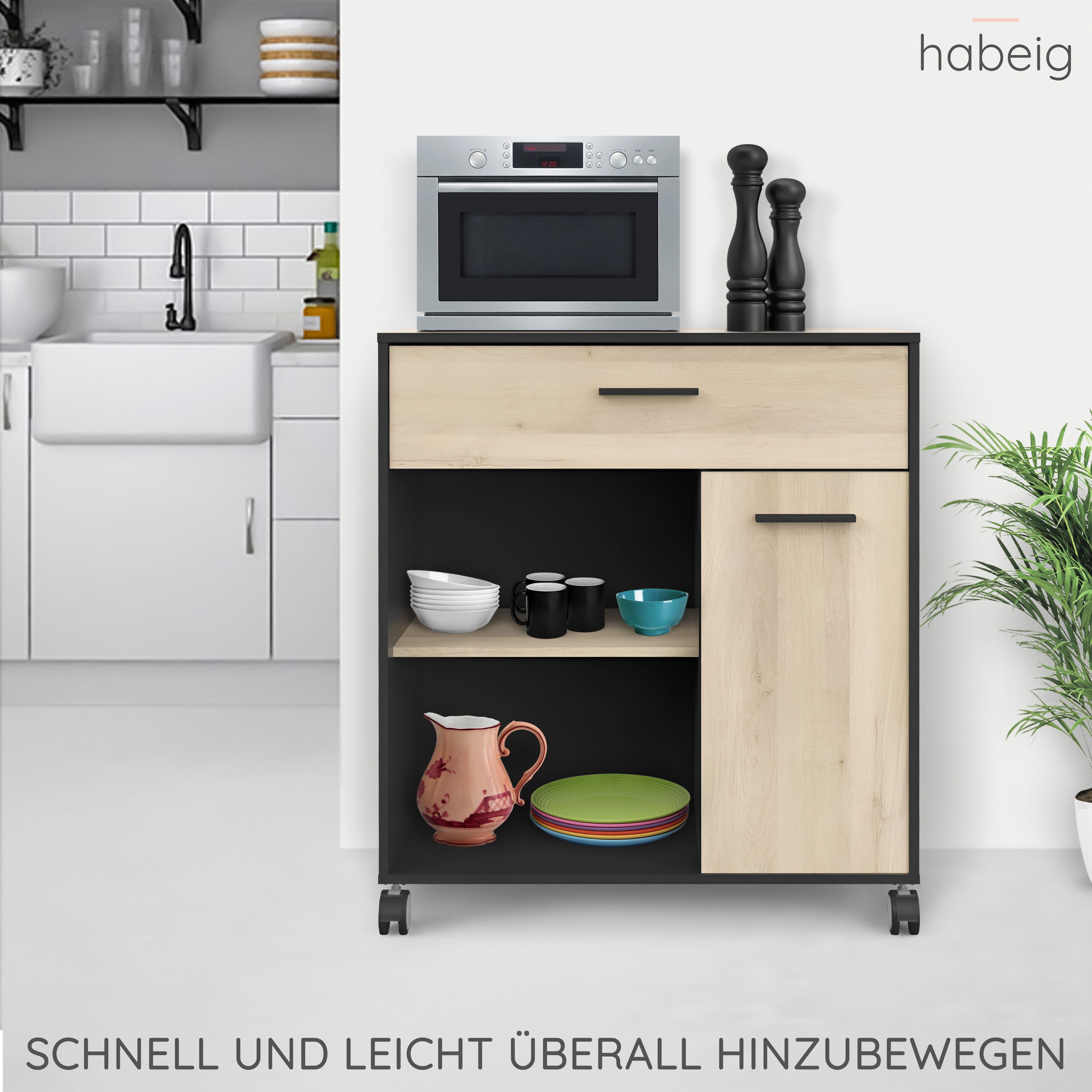 habeig Küchenwagen Rollwagen Küchenwagen Küchenschrank Schublade günstig online kaufen