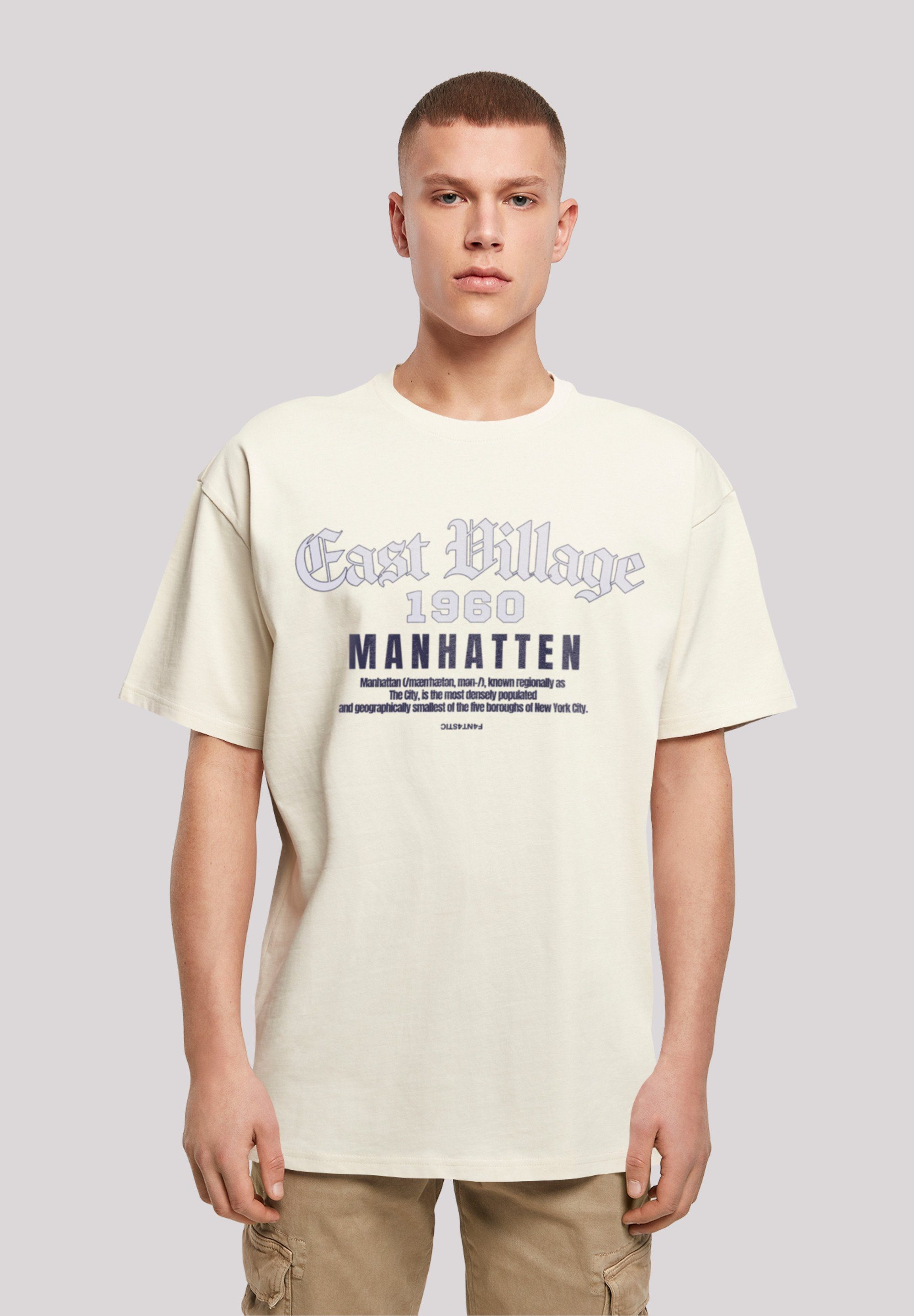 F4NT4STIC T-Shirt East Village Manhatten OVERSIZE TEE Print sand