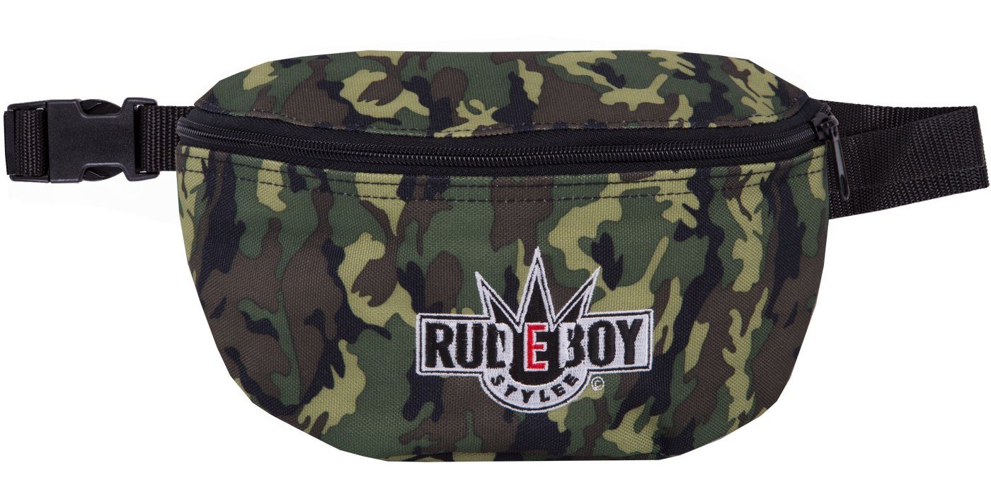 Rudeboy Stylee Bauchtasche Hüfttasche Classic mit Stick für Erwachsene und Kinder, mit Reißverschlussfach auf der Rückseite
