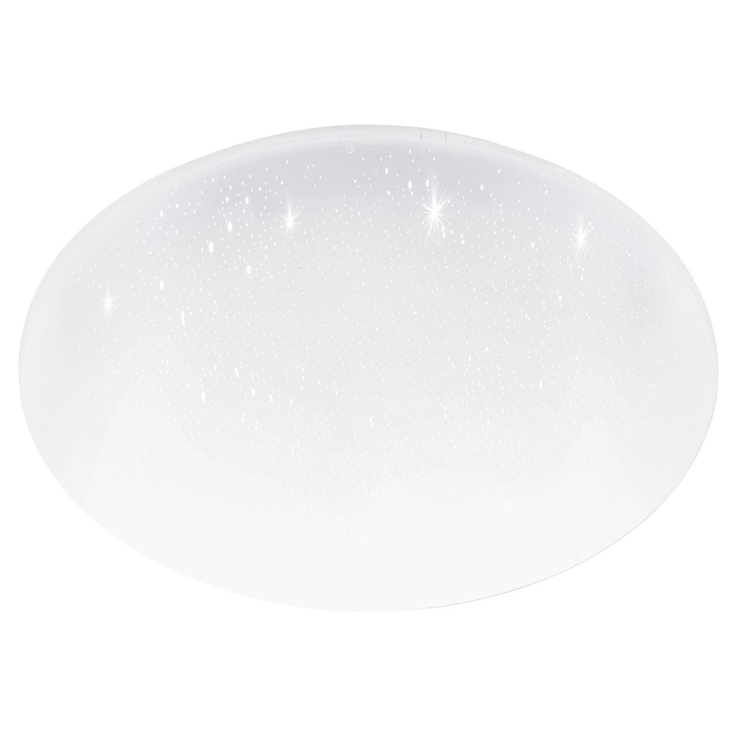 EGLO LED Deckenleuchte POGLIOLA, Ø 43 cm, Weiß, Kunststoff, Stahl, Anpassung der Farbtemperatur, Sternenhimmel, LED fest integriert, Extra-Warmweiß, Neutralweiß, Tageslichtweiß