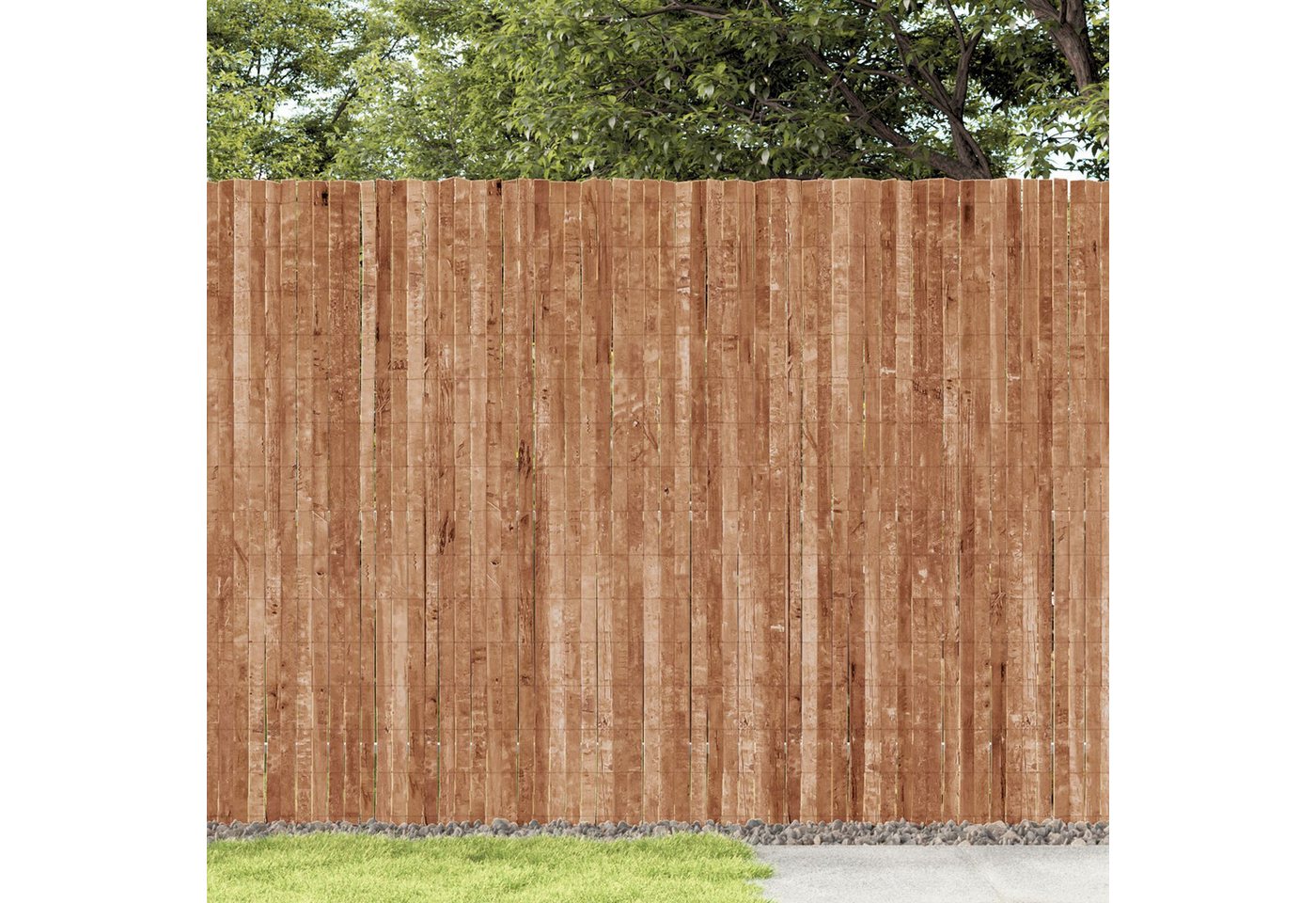 Thumbnail - vidaXL Gartenzaun Rindenzaun 400x150 cm, (1-St)