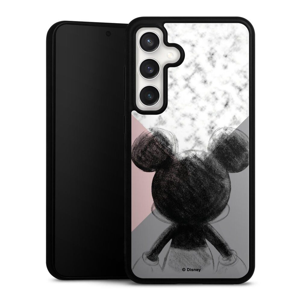 DeinDesign Handyhülle Disney Marmor Mickey Mouse Mickey Mouse Scribble, Samsung Galaxy S24 FE 5G Gallery Case Glas Hülle