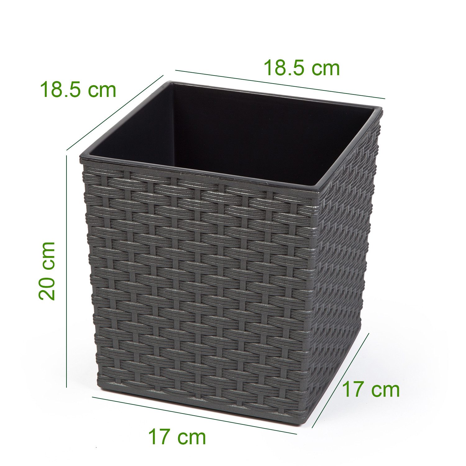 KAGM Pflanzkübel Blumenkübel square in Rattanoptik, günstig online kaufen