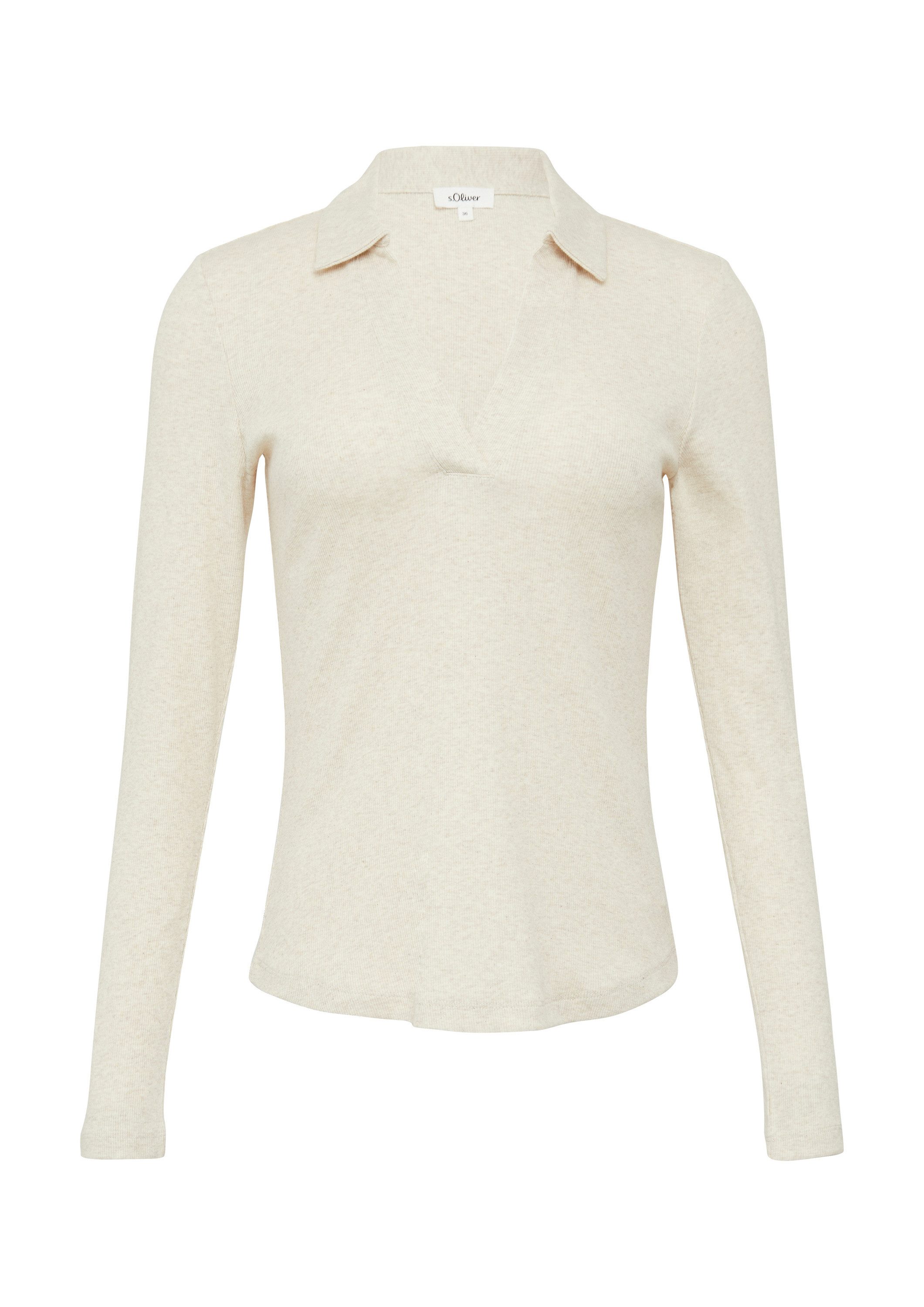 s.Oliver Langarmshirt T-Shirt Geripptes Langarmshirt mit günstig online kaufen