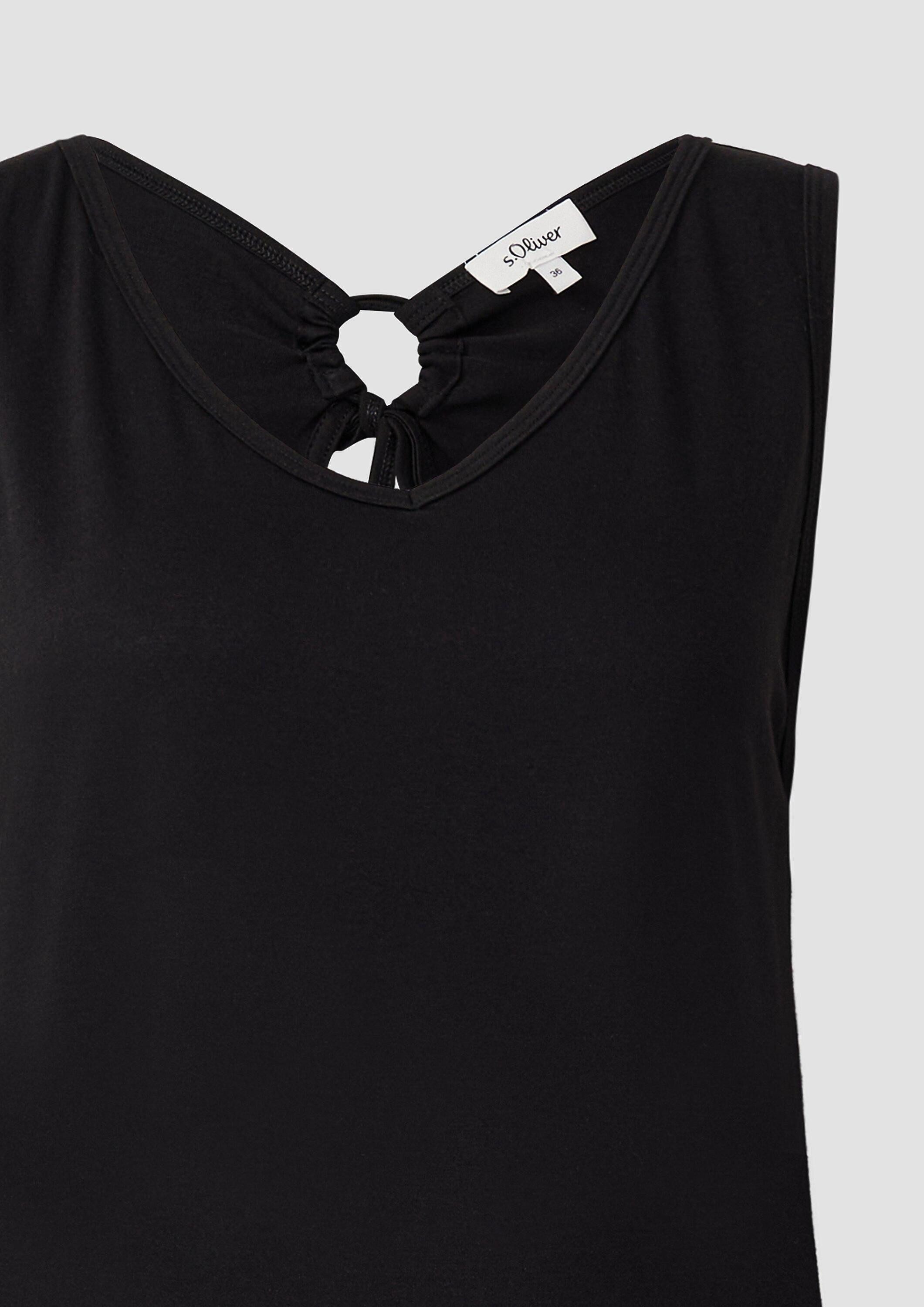 s.Oliver Minikleid Kleid Kurzes Jersey-Kleid mit Schleifendetail am Rücken
