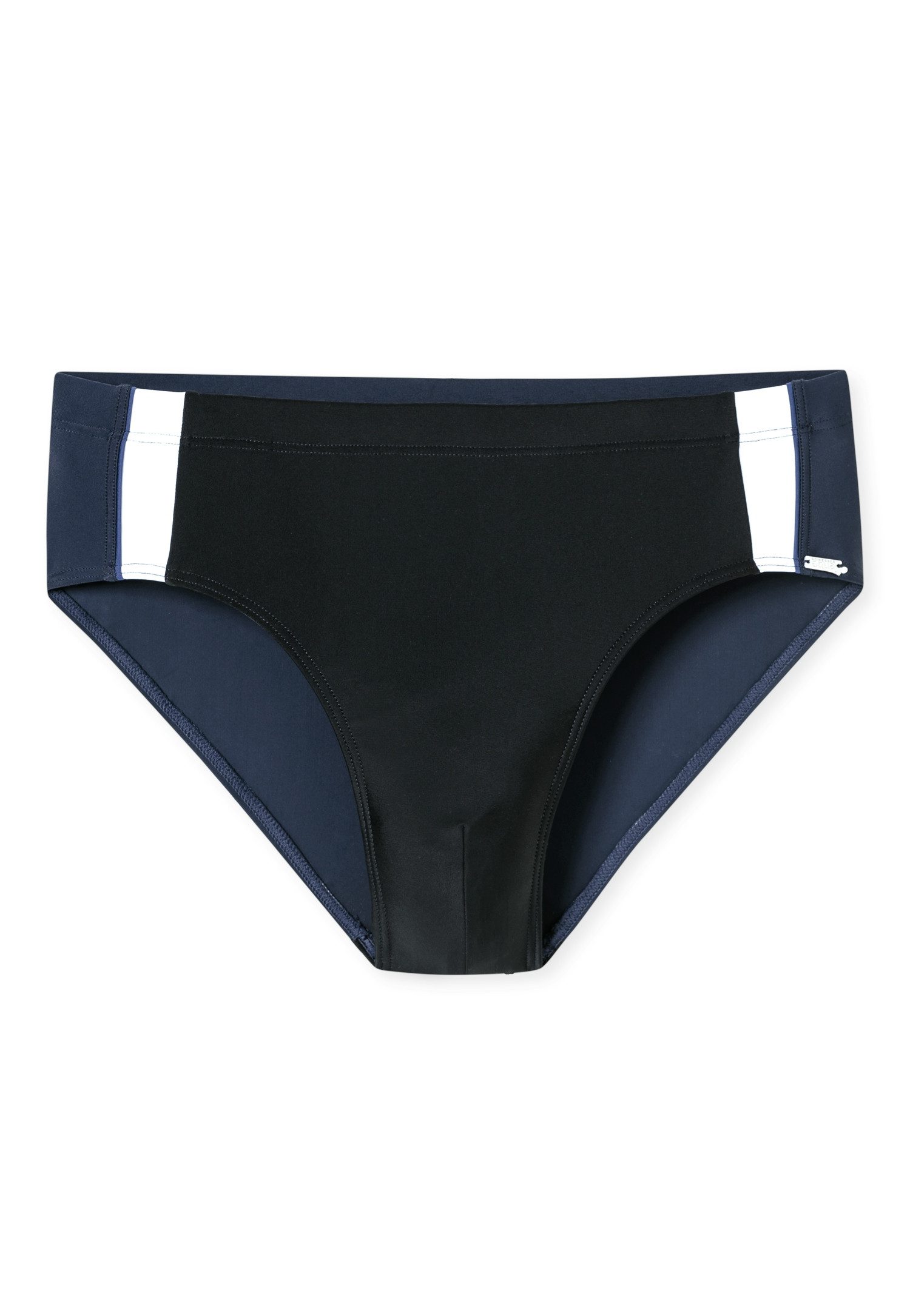 Schiesser Badeslip Aqua Bund mit Kordel, seitliche Kontraststreifen