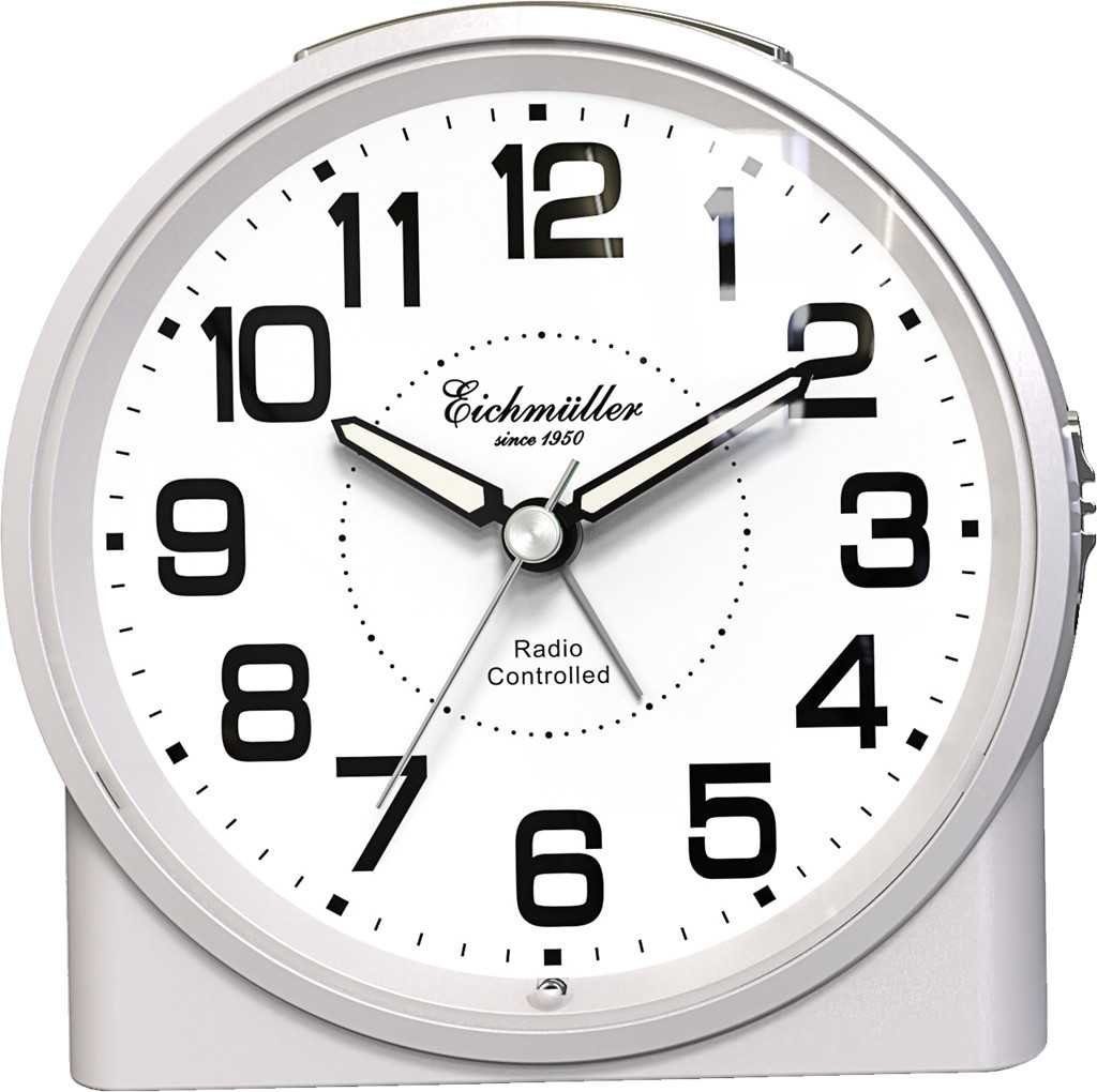 Eichmüller Funkwecker 9890-07 – Weißer analoger Wecker mit präziser Funktec günstig online kaufen