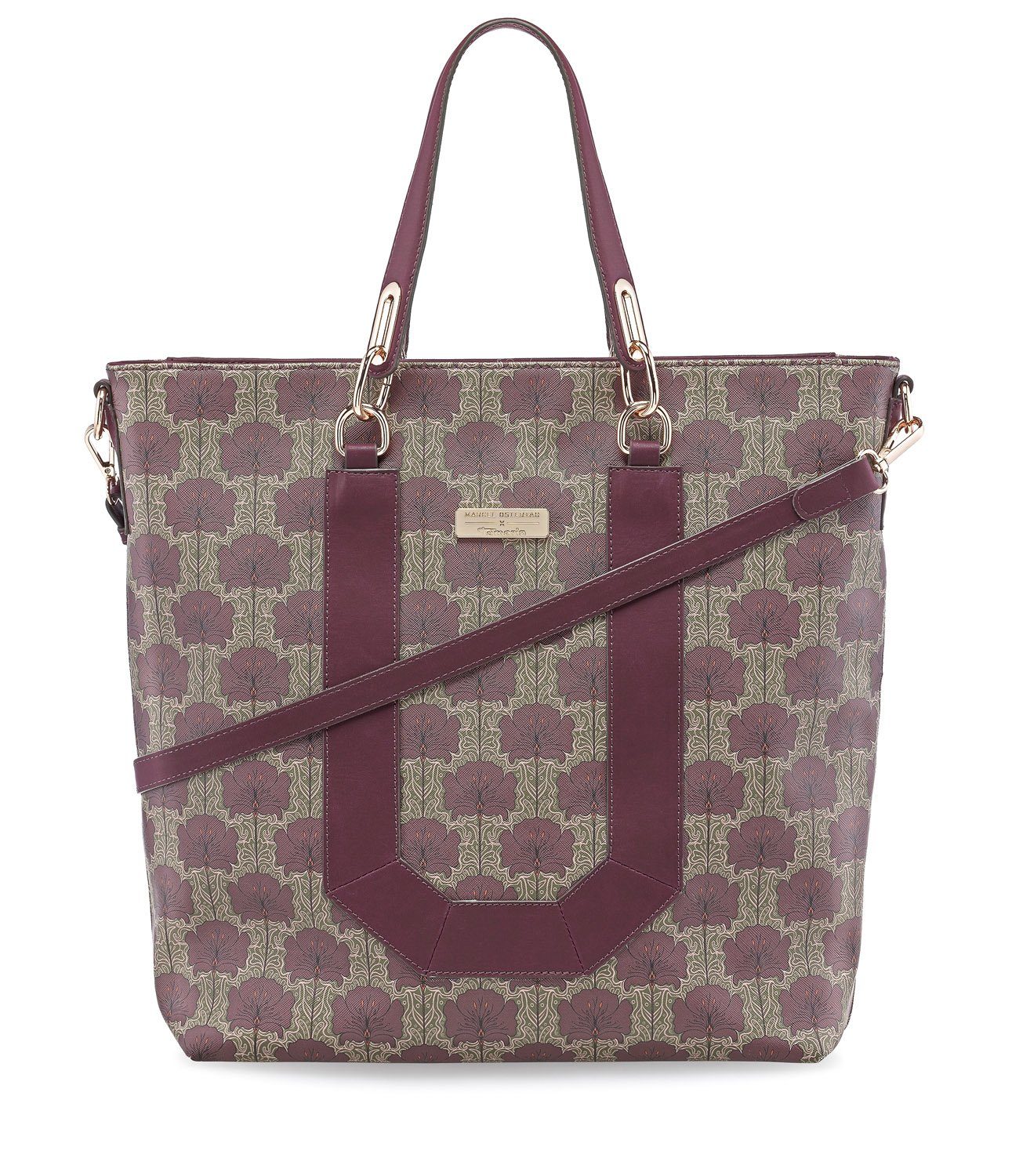 Tamaris Umhängetasche Fiorella (Set), Marcel Ostertag Kollektion Damen Shopping Bag Handtasche Shopper bordeaux rot