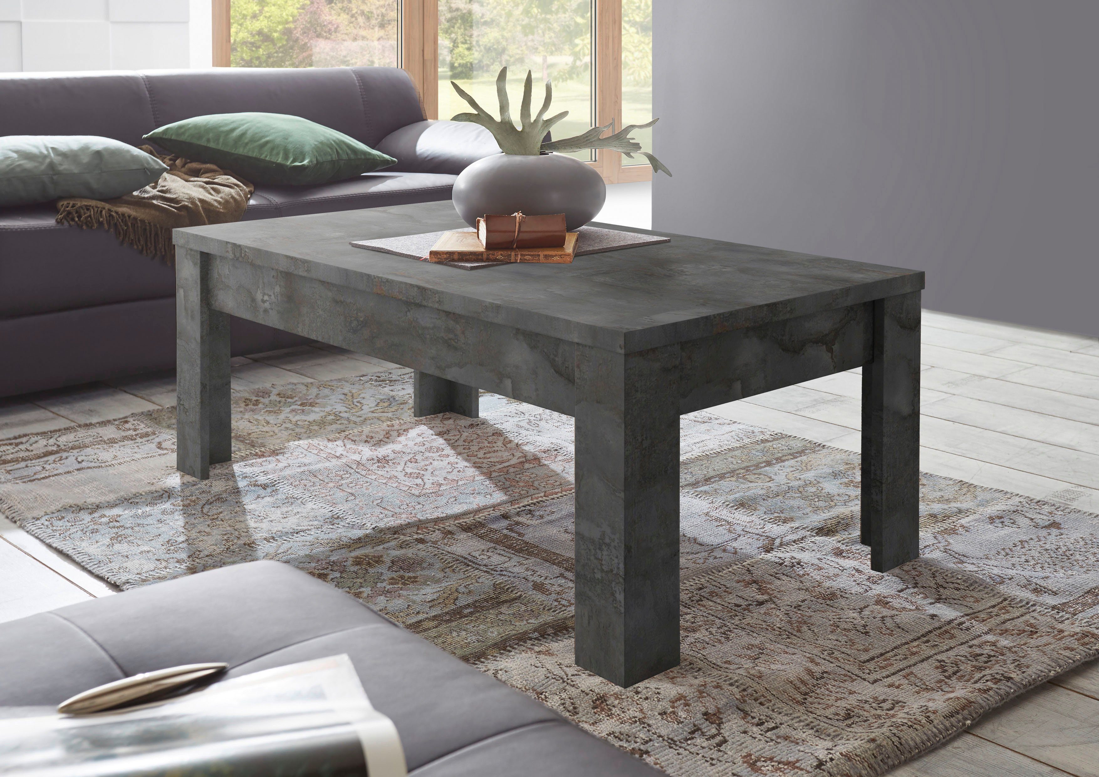 INOSIGN Couchtisch Dama 122 x 65 cm, Wohnzimmertisch mit Winkelfuß, Sofatis günstig online kaufen