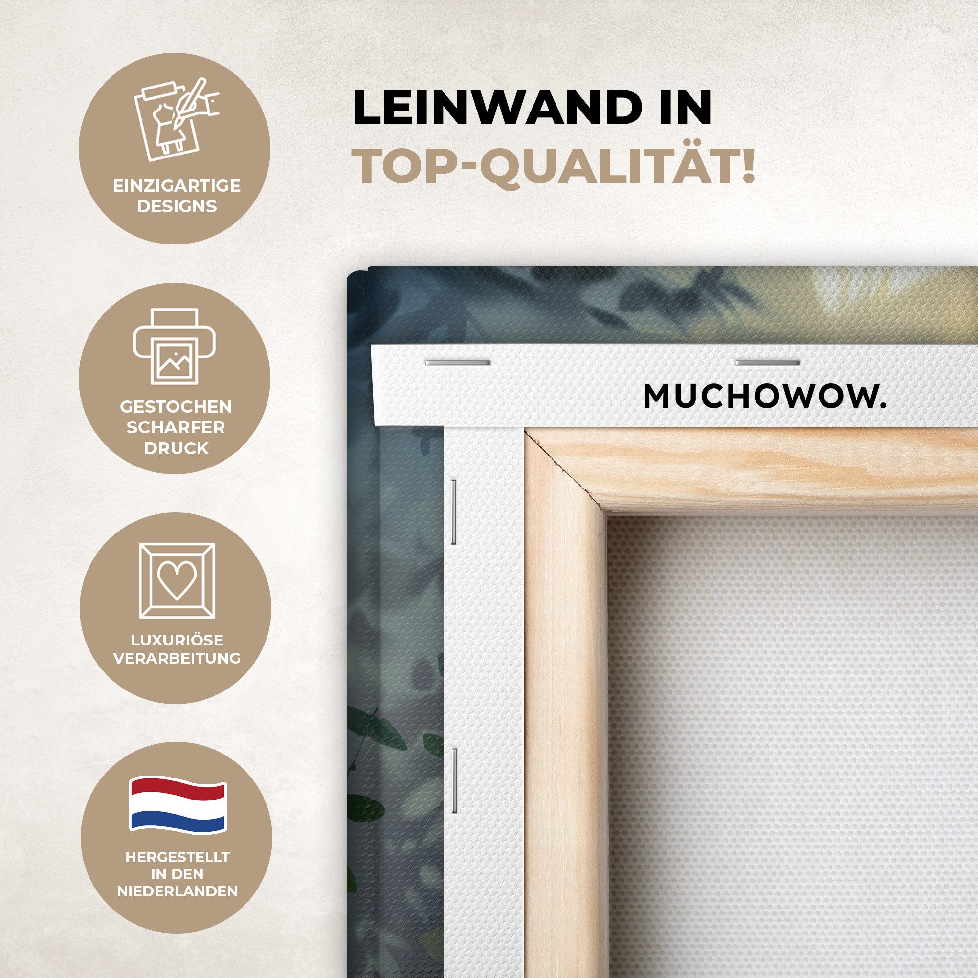 OneMillionCanvasses® Leinwandbild Dino - Blau - günstig online kaufen