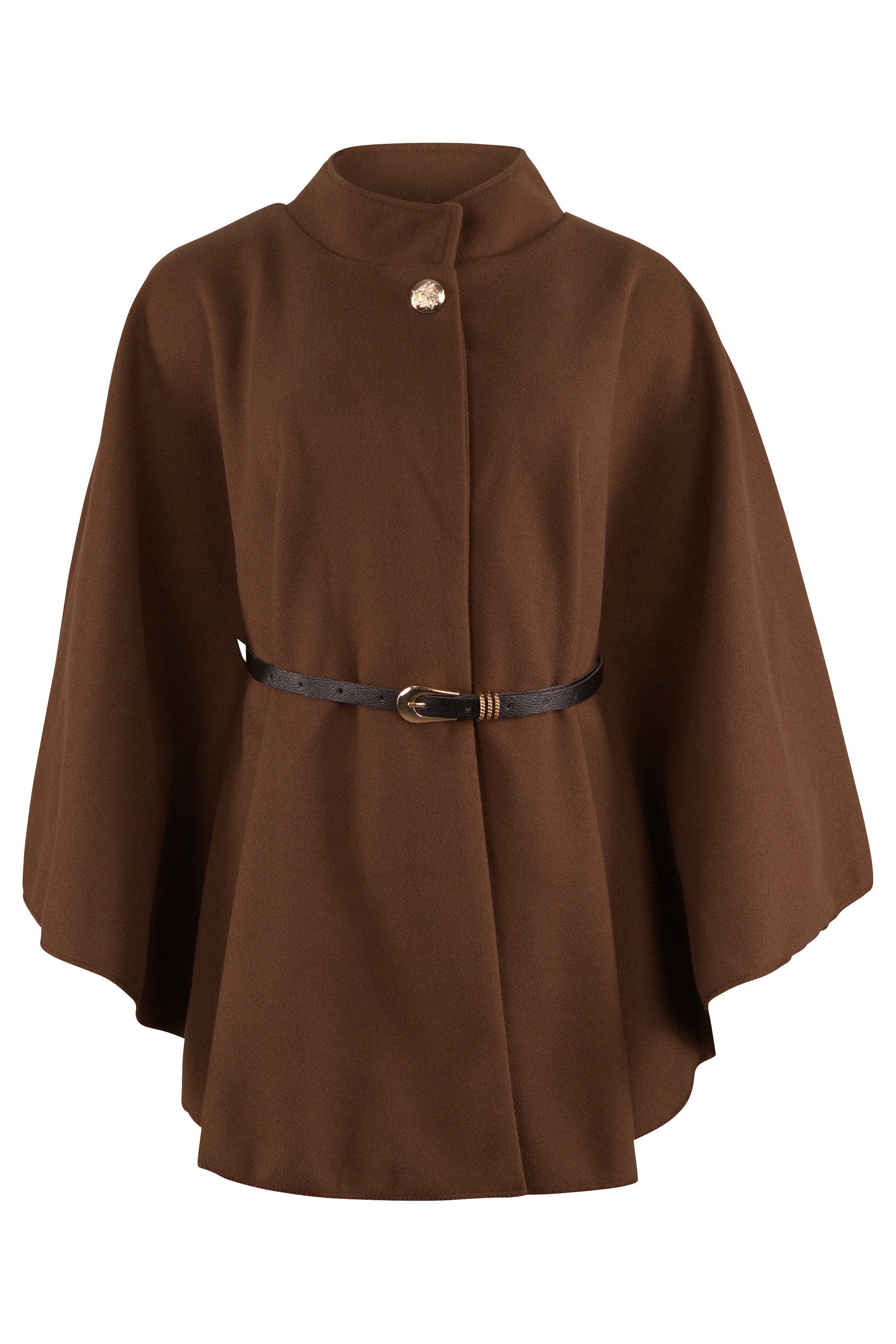 malito more than fashion Kurzmantel Cape mit Gürtel 4570 eleganter Cape-Pon günstig online kaufen