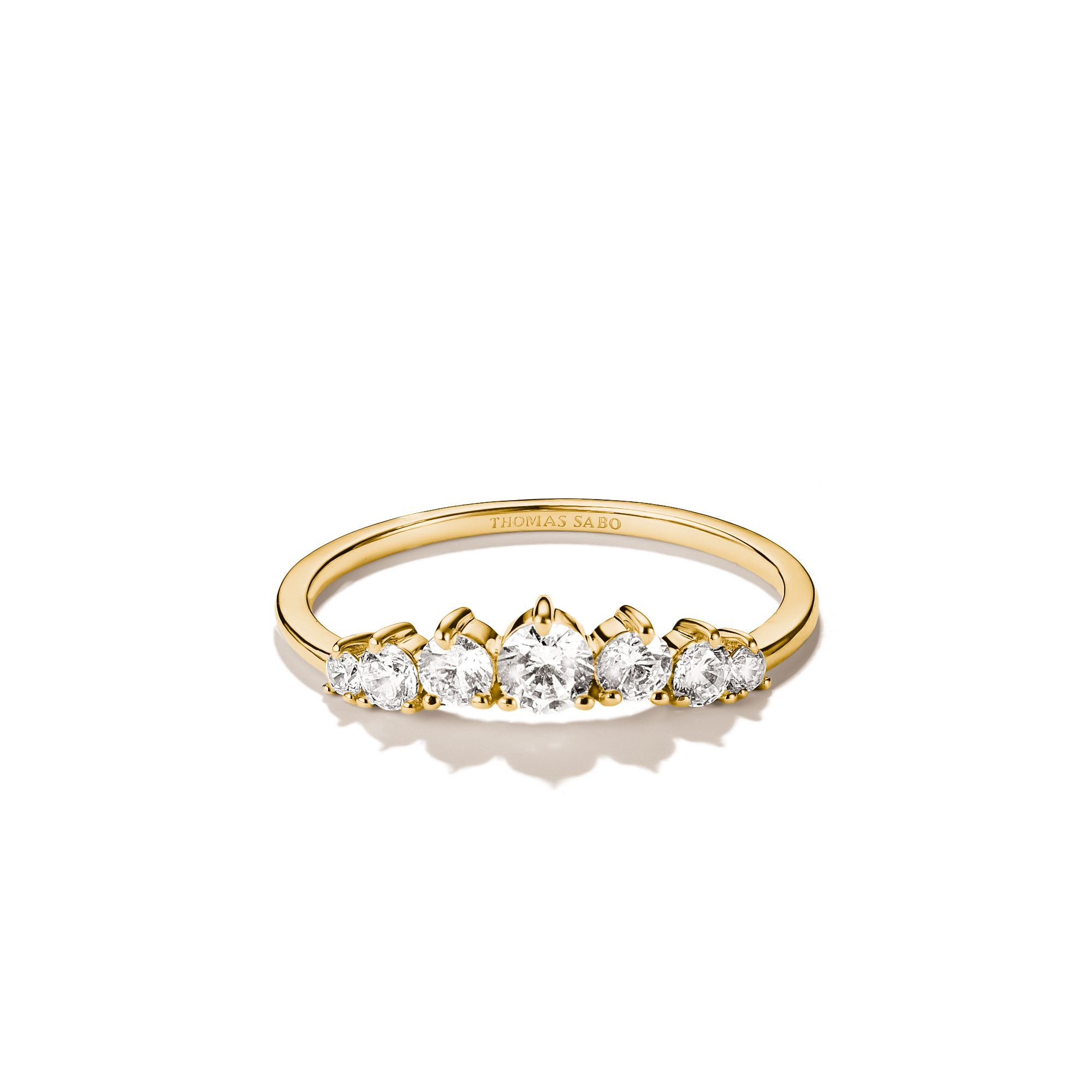 THOMAS SABO Fingerring Midnight Sky Ring gelbgoldfarben, mit Zirkonia (synth)