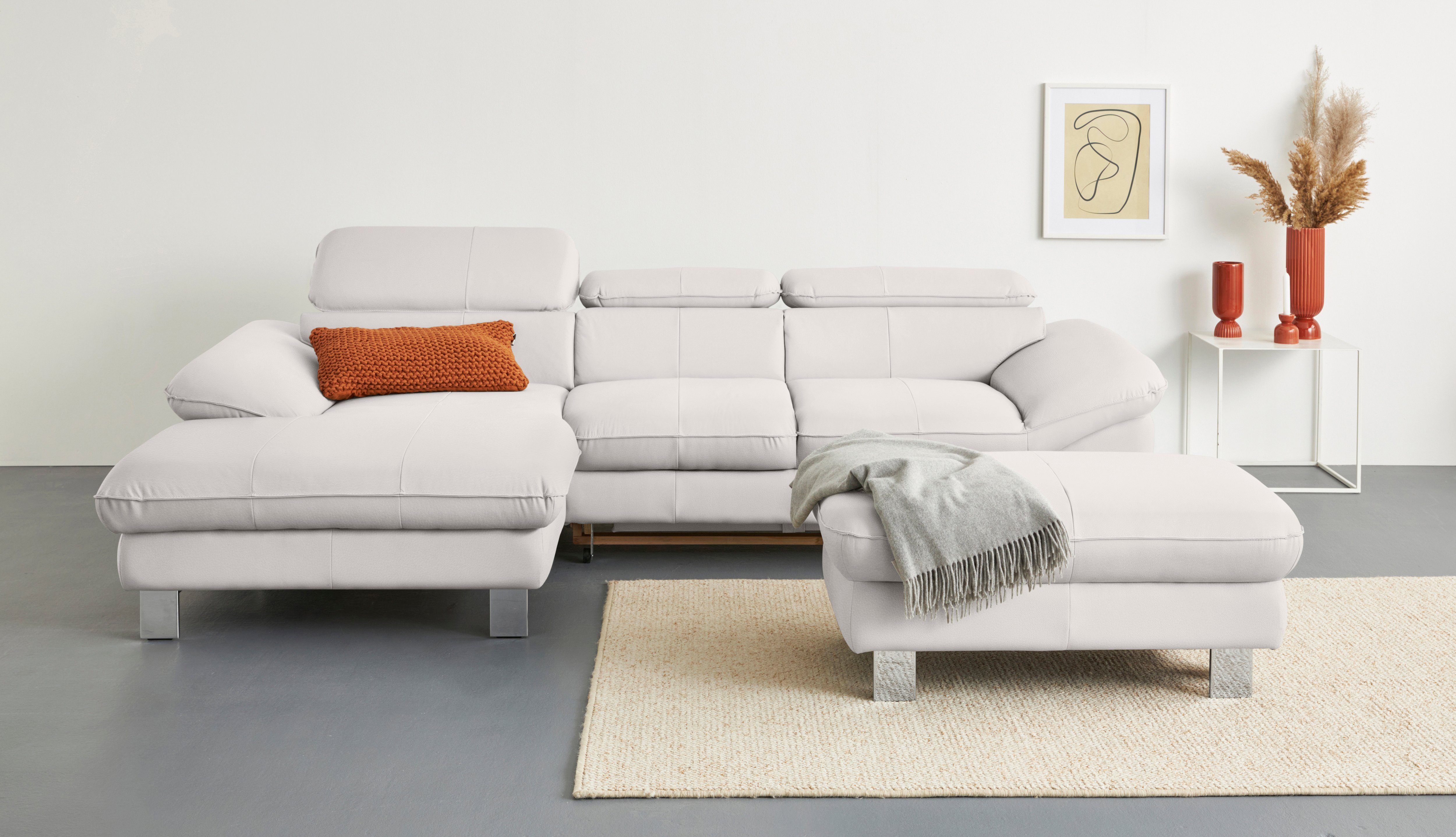 COTTA Ecksofa Driver L-Form, mit Kopfteilverstellung, wahlweise mit Bettfunktion & Bettkasten