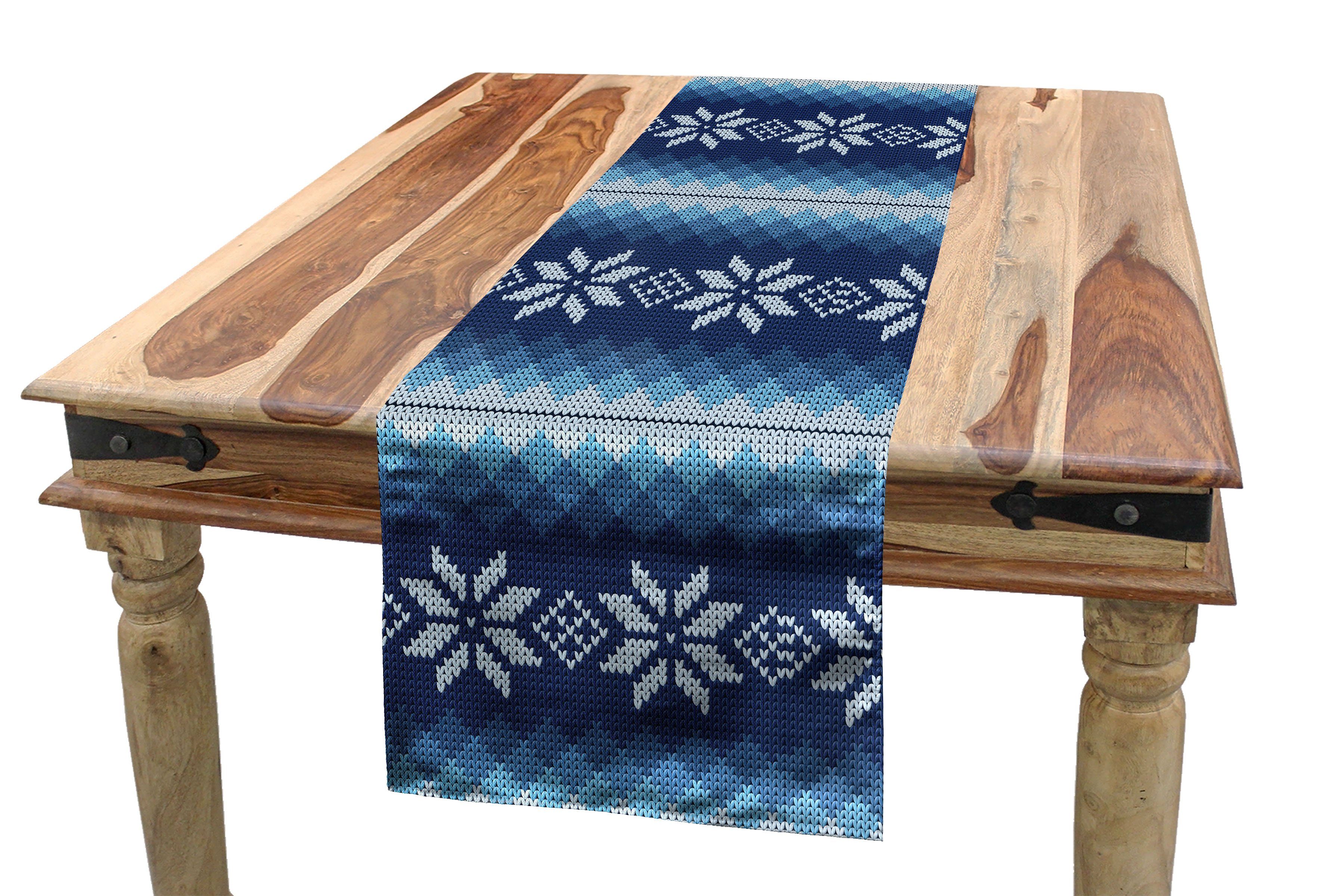 Küche Jacquard Winter Tischläufer, Tischläufer Abakuhaus Dekorativer Rechteckiger traditionelle Esszimmer