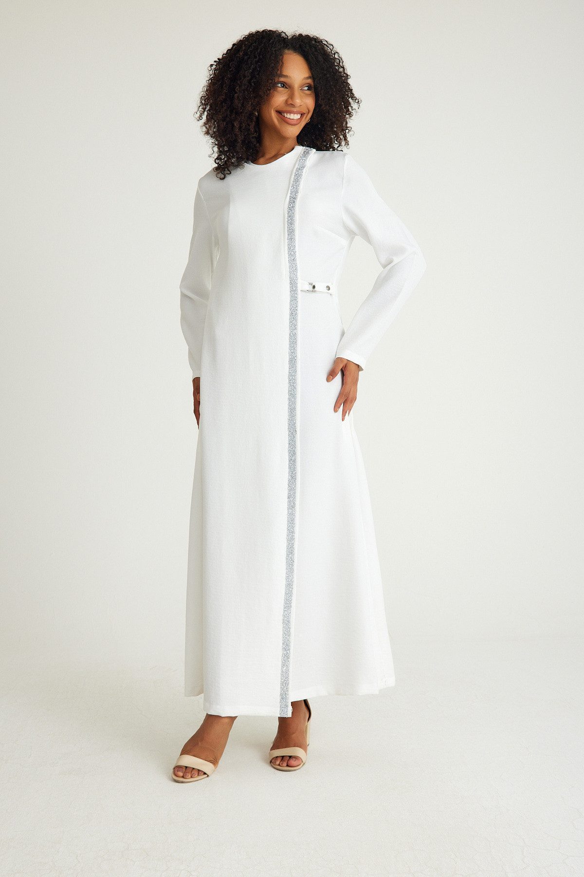 fashionshowcase Tunikakleid Abaya Kleid mit Schmuckdetails günstig online kaufen