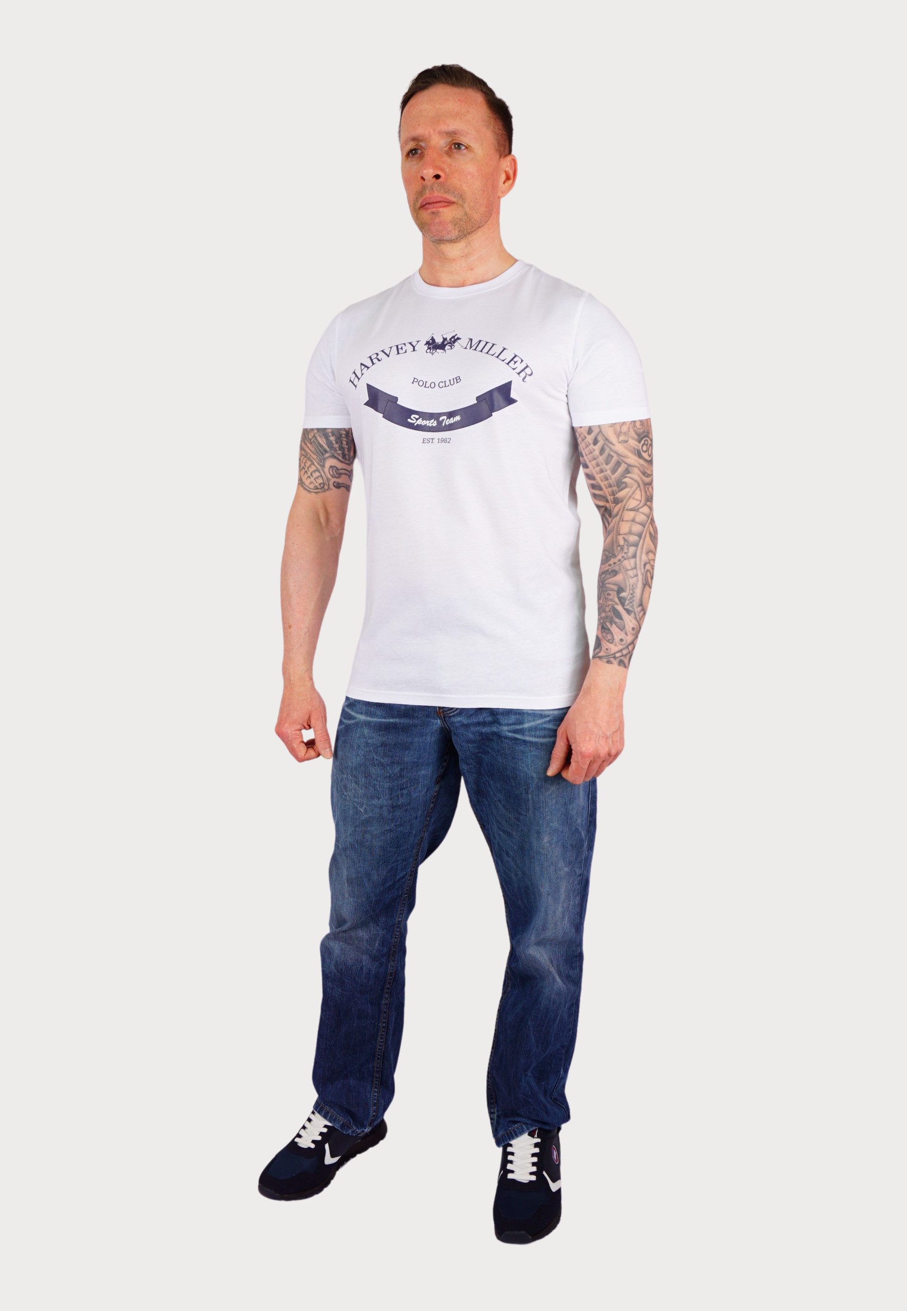 Harvey Miller T-Shirt T-Shirt Kurzarmshirt Sports Team (1-tlg., 1) günstig online kaufen