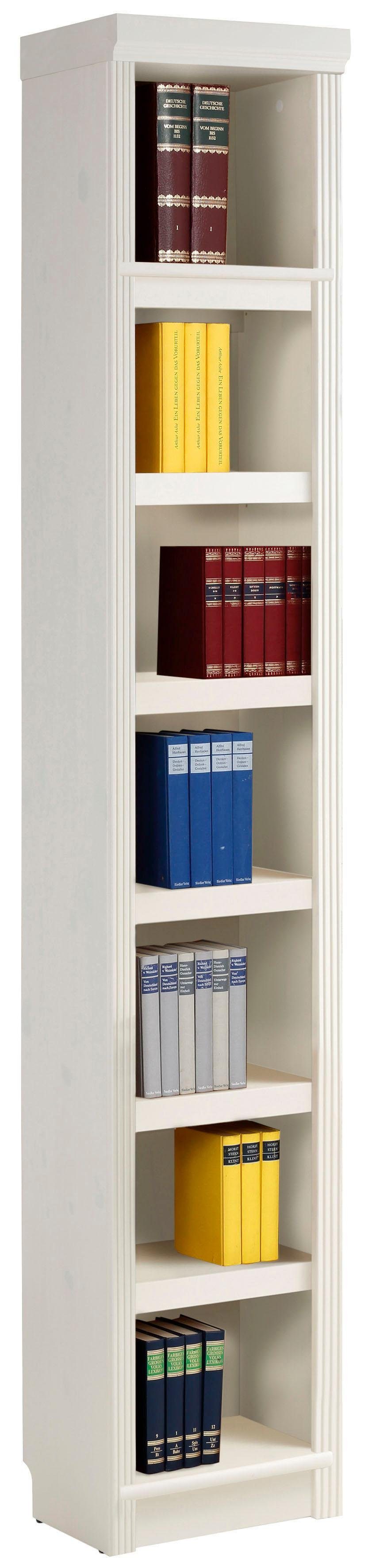 Bücherregal Höhen, weiß 29 Stauraum in Soeren, massiver mit 2 aus viel Tiefe Home cm, Kiefer, affaire