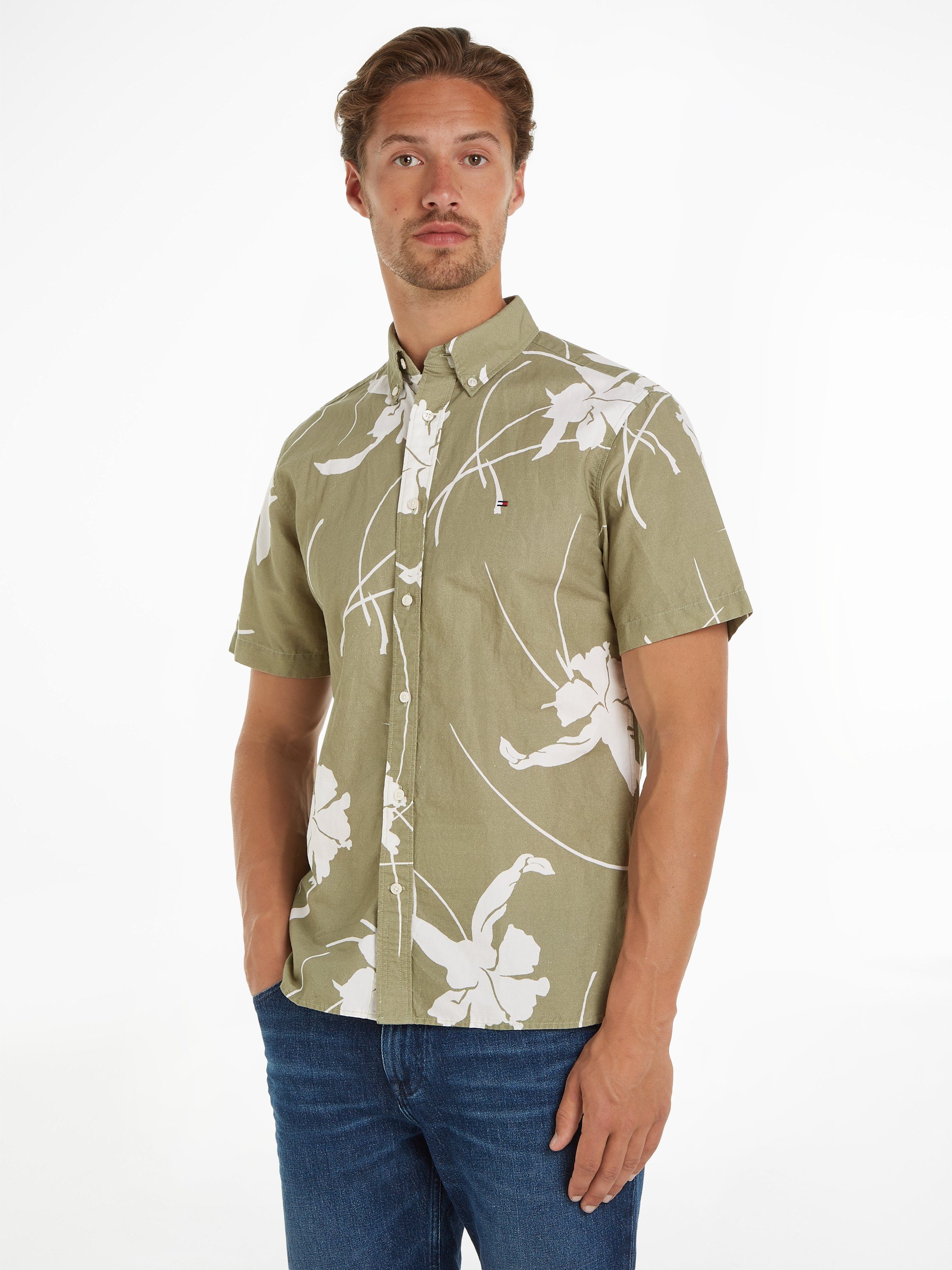Tommy Hilfiger Kurzarmhemd LARGE TROPICAL PRT günstig online kaufen