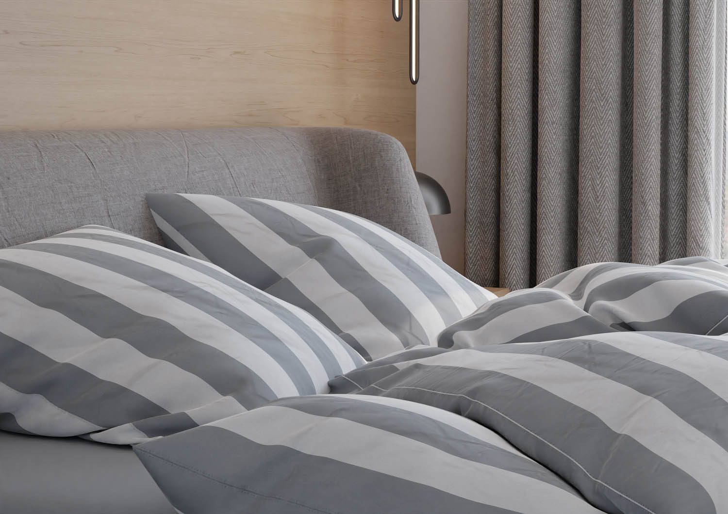 BETTWAESCHE-MIT-STIL Bettwäsche Mako Satin Bettwäsche Blockstreifen, günstig online kaufen