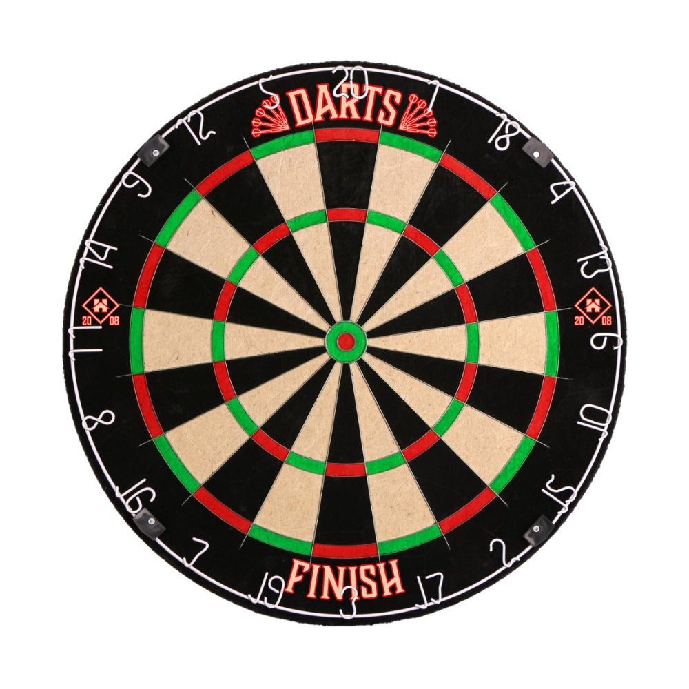 HOME DELUXE Dartscheibe FINISH 45,1 x 45,1 x 4 cm, Dartboard inkl. Dartpfeilen
