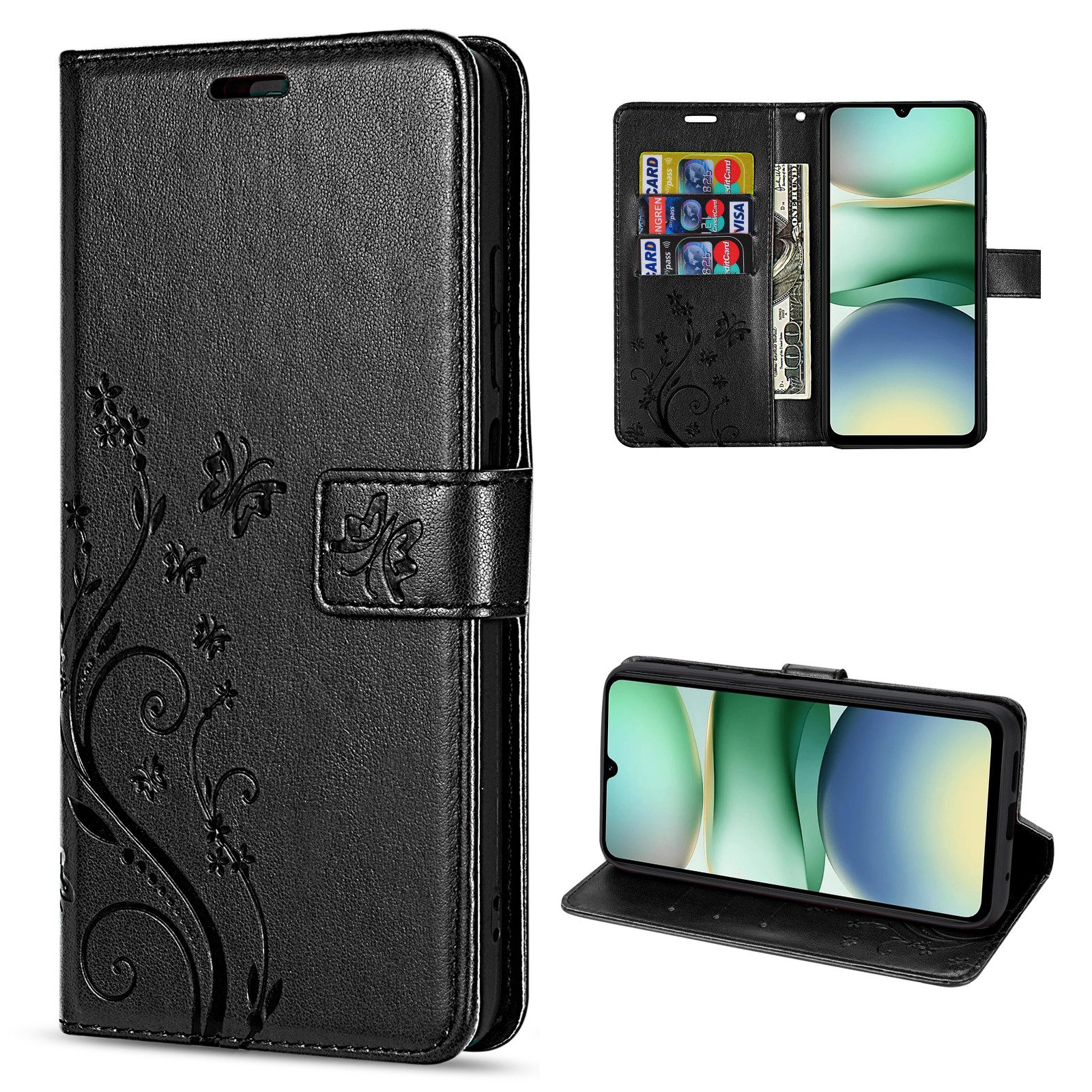 betterfon Handyhülle Handytasche für Xiaomi Redmi A5 Handyhülle Klapphülle, Bookstyle-Hülle: Magnetverschluss 3 Kartenfächer & Standfunktion