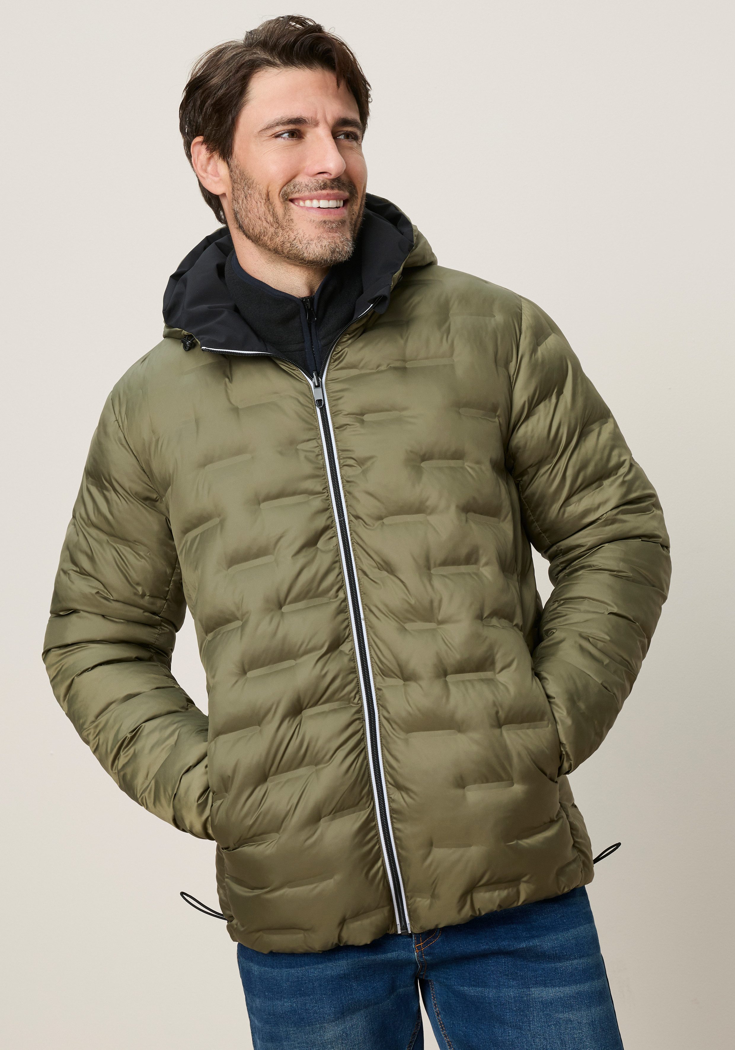 Man's World Wendejacke 2- in-1 Jacke beidseitig zu tragen von einer Seite gesteppt