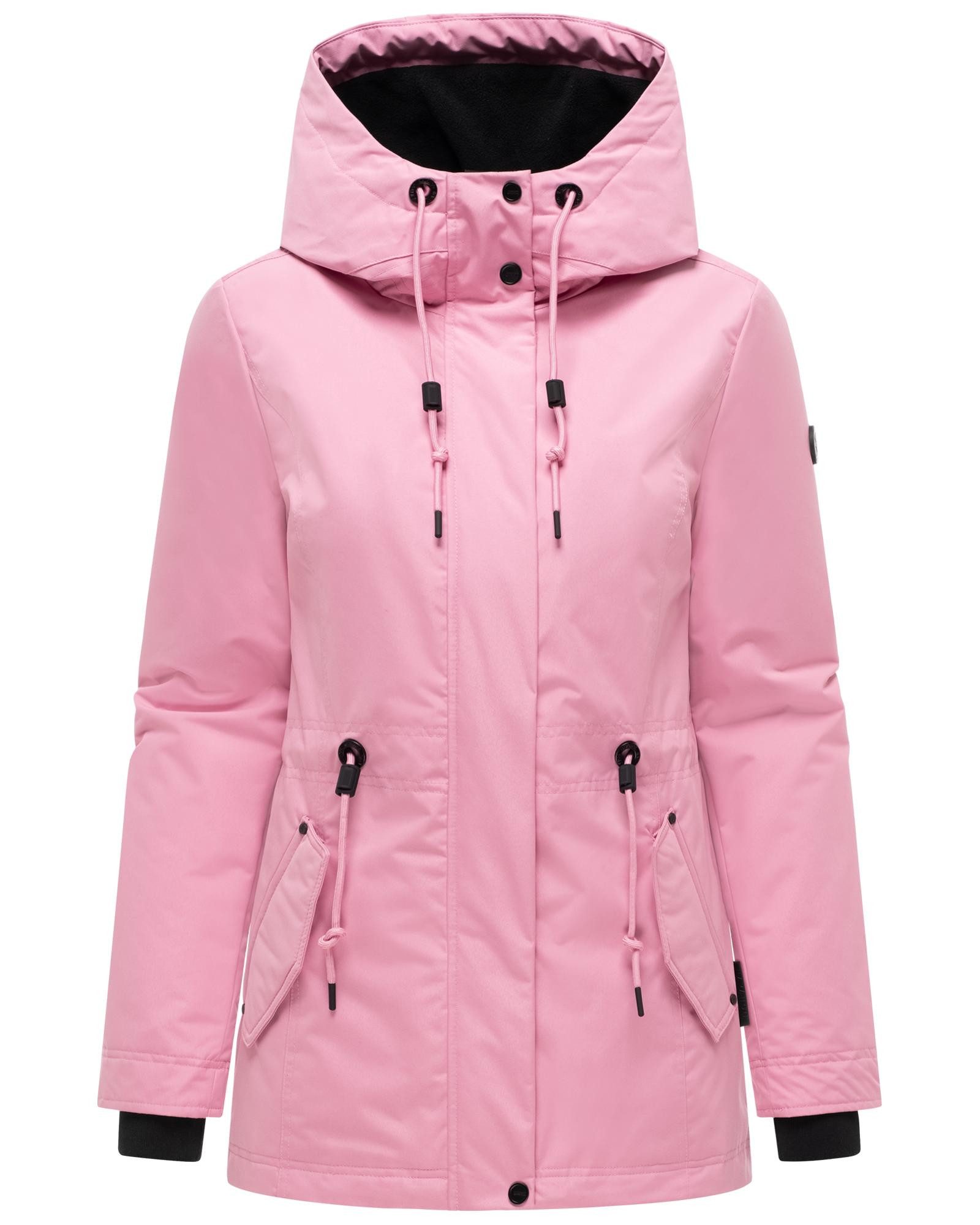 Navahoo Winterjacke Nibellaa 14 Warme Damen Jacke mit Taillenzugkordel