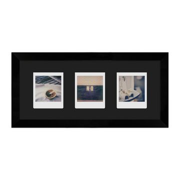 WANDStyle Bilderrahmen H960, für 3 Bilder, Modern im Instax Square Format, Schwarz