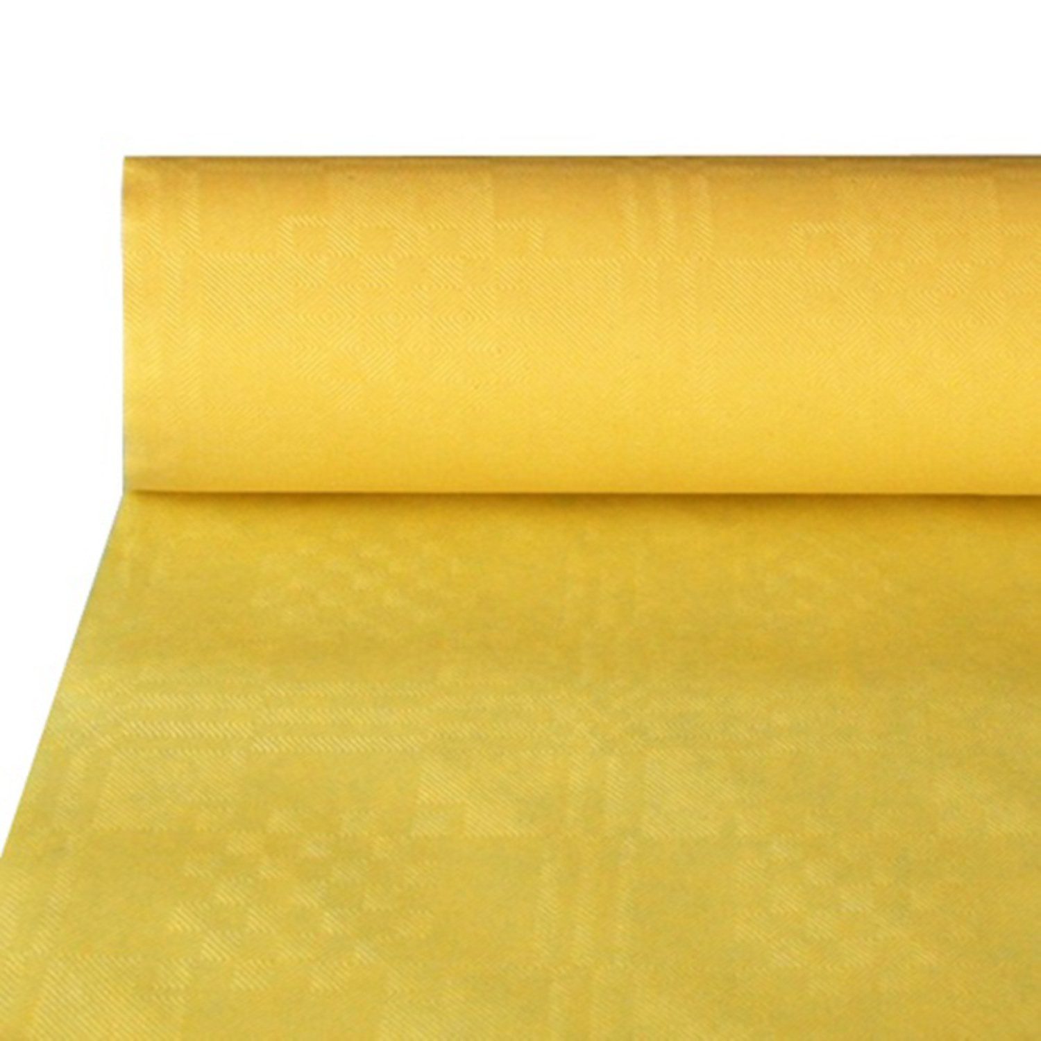 PAPSTAR GmbH Tischdecke Damasttischtuch 50 m x 1 m auf Rolle Gelb