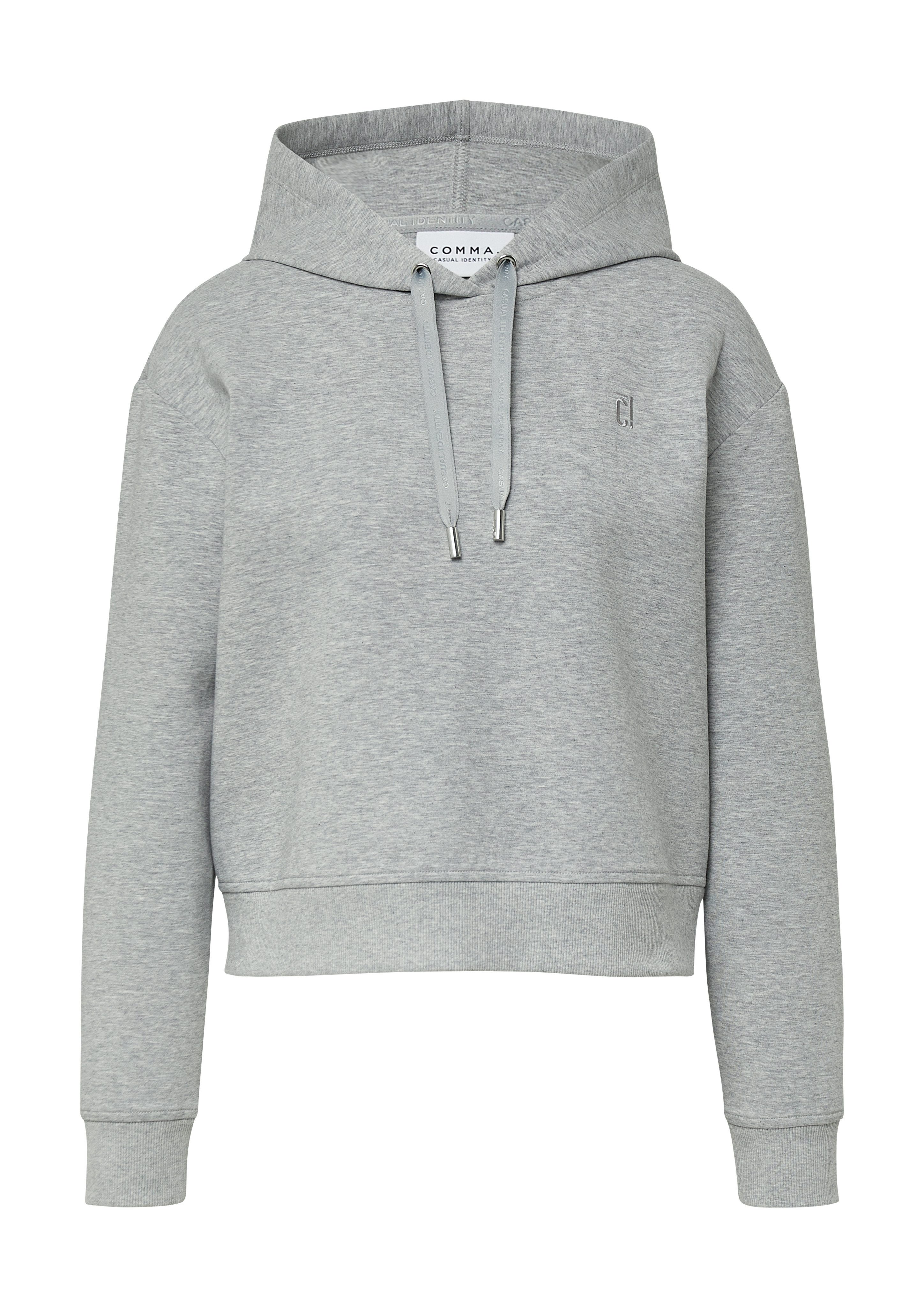 comma casual identity Kapuzensweatshirt cropped, casual, mit Kapuze, Baumwollmischung