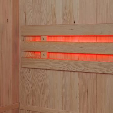 BaukastenStore Sauna MILA L Traditionelle Sauna Indoor Inkl. LED RGB Beleuchtung, BxTxH: 150 x 120 x 190 cm