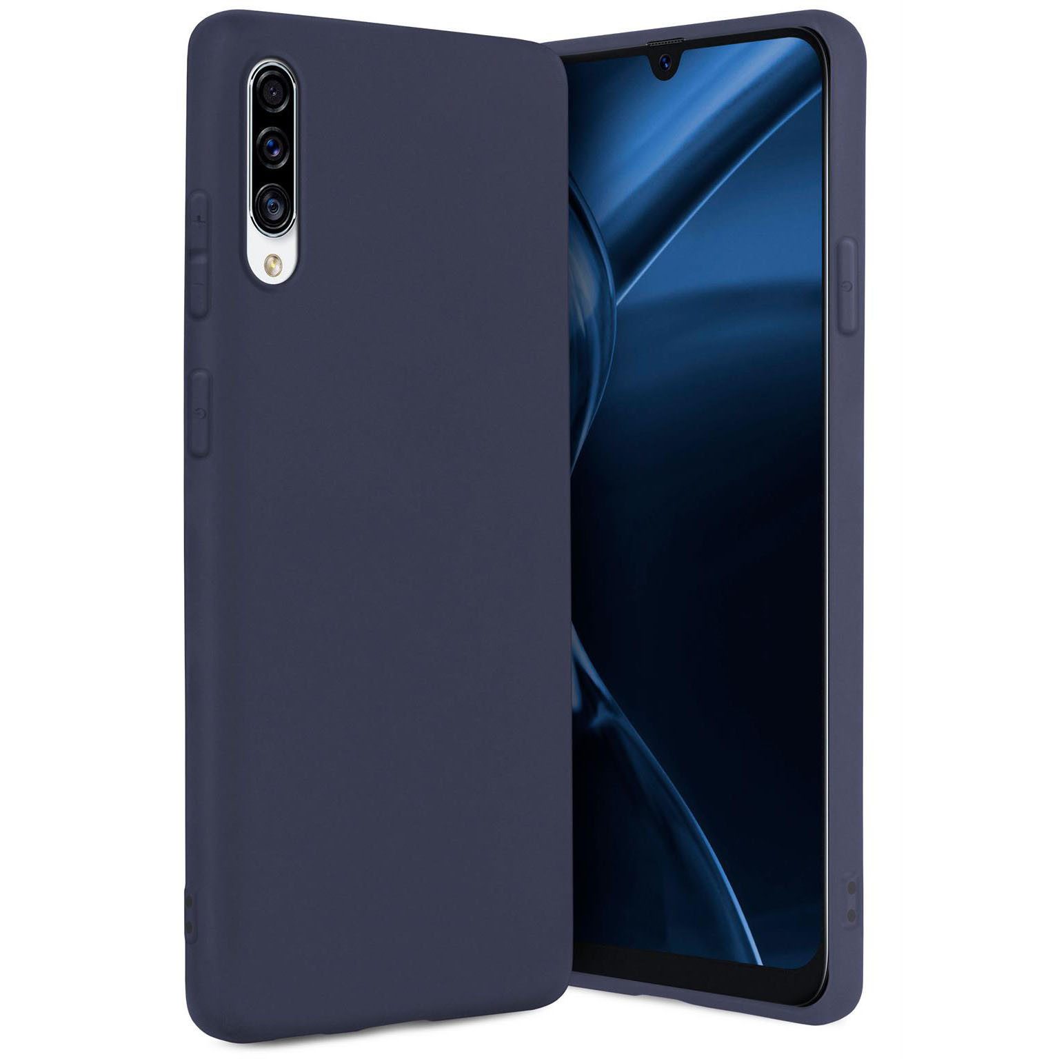 ONEFLOW Handyhülle für Samsung Galaxy A30s Hülle Dünn SlimShield Pro Blau 6,4 Zoll, Backcover TPU Case Handyhülle minimalistisch Schutzhülle Erhöhter Rand