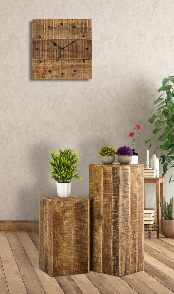 Thumbnail - tinkaro Blumentopf LANASA Mangoholz Blumensäule Braun (1 St)