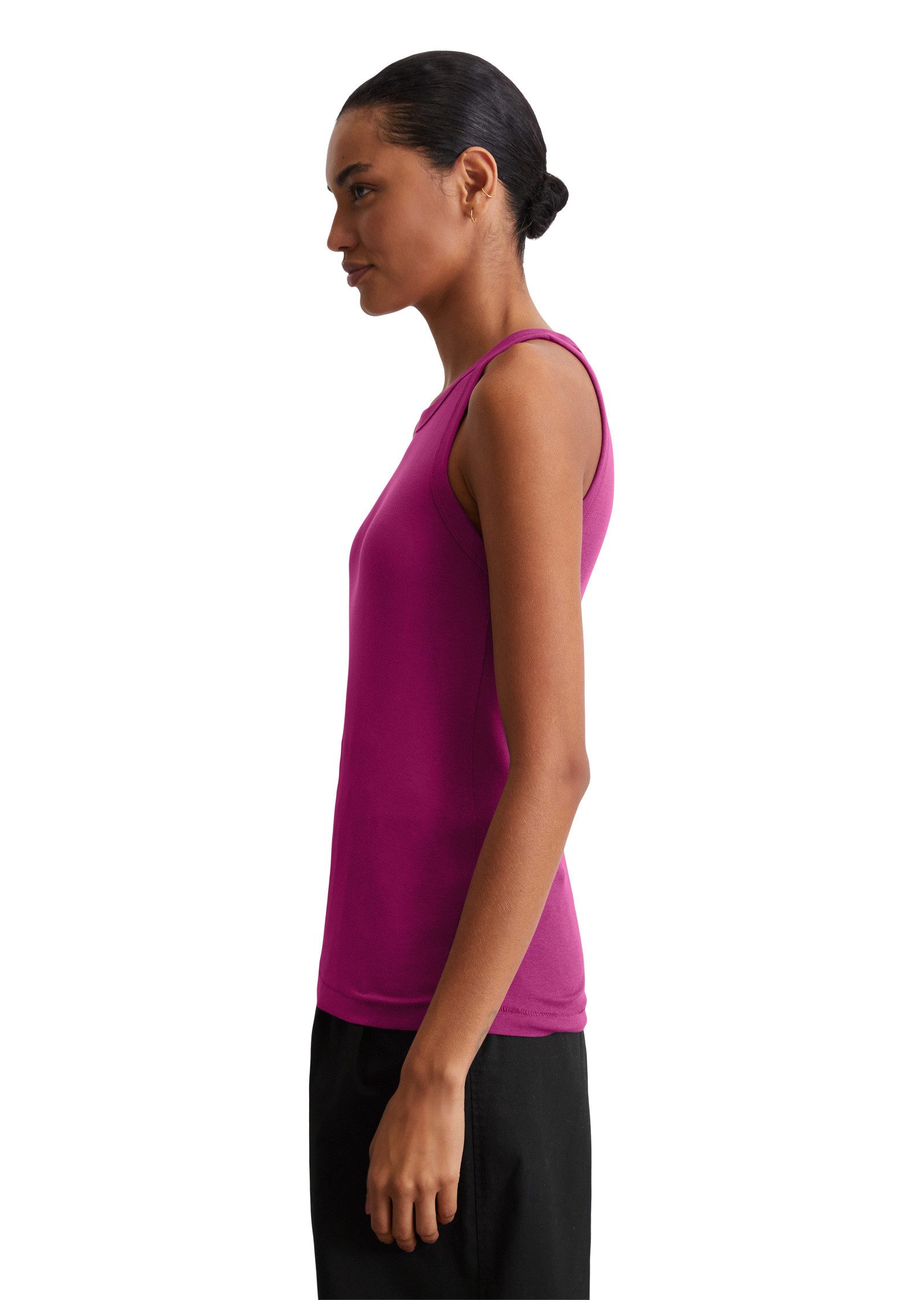 Marc O'Polo T-Shirt aus Organic-Cotton-Rib-Jersey günstig online kaufen