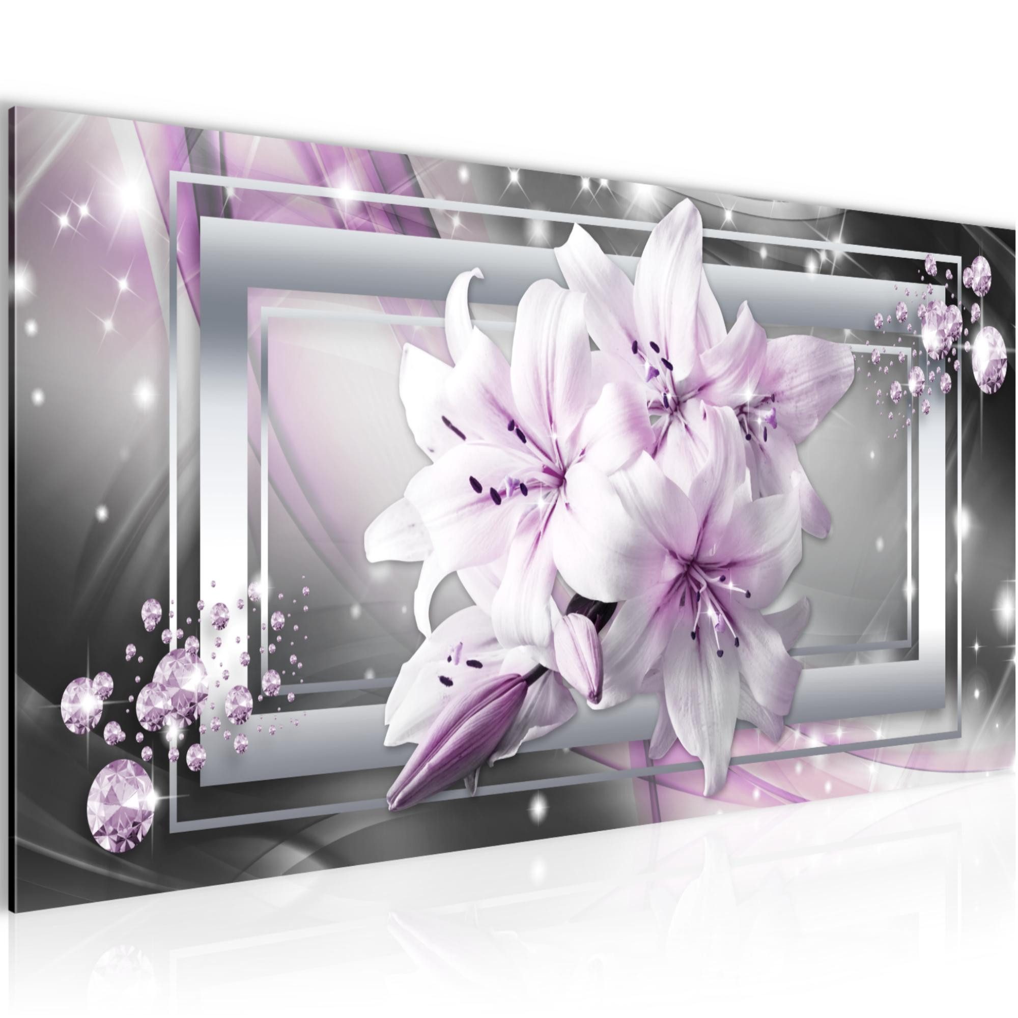 Runa Art Wandbild Wandbild Blumen Bilder XXL Wohnzimmer Schlafzimmer 100 x 40 cm, (1 St)