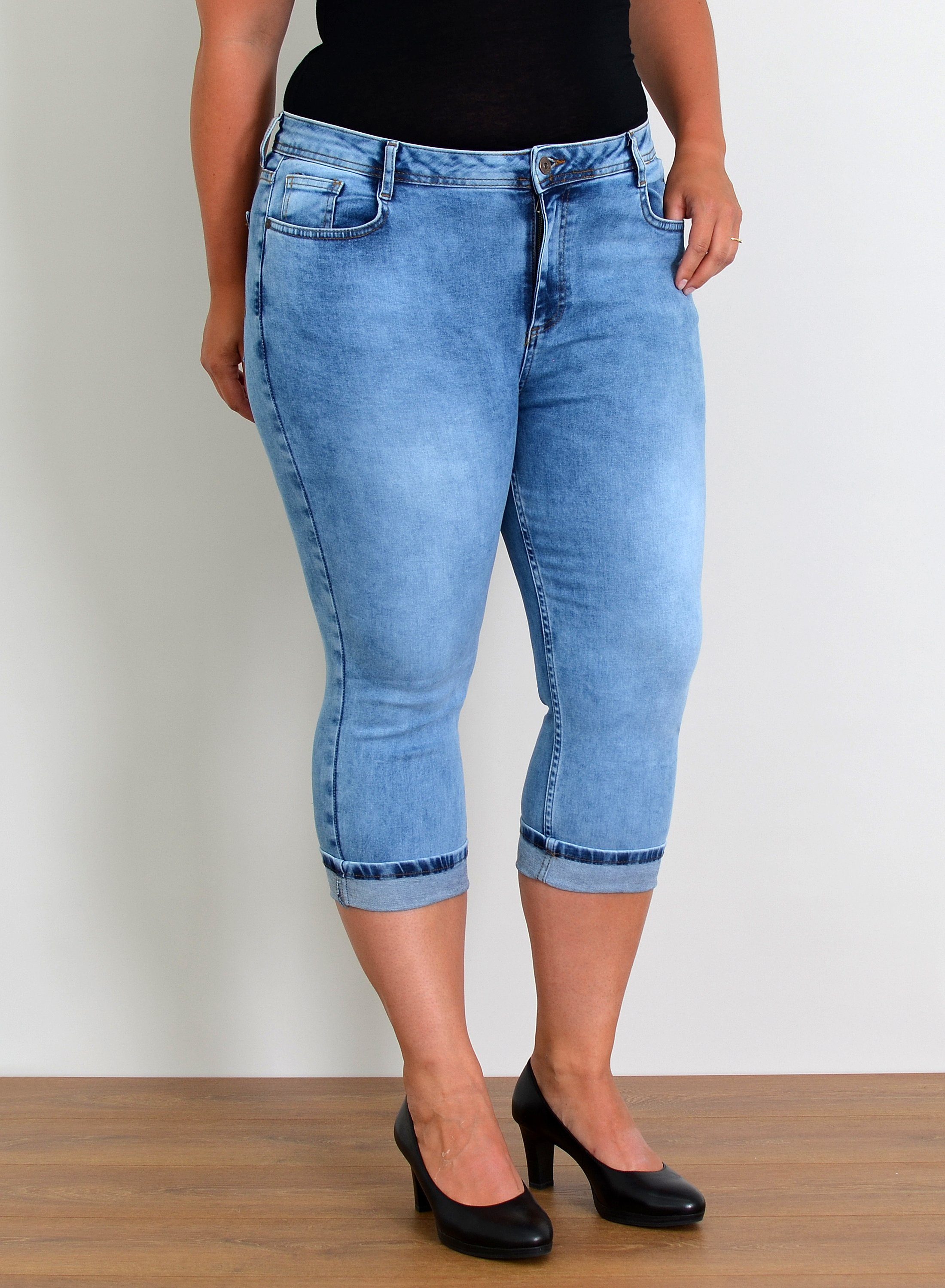 ESRA Caprijeans Capri Jeans Damen High günstig online kaufen