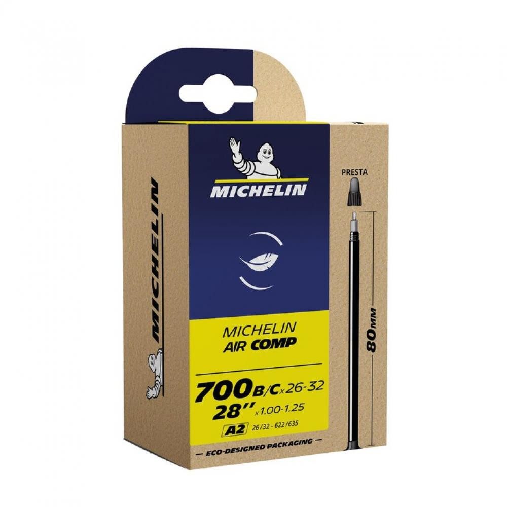 Michelin Fahrradschlauch Schlauch Michelin A2 Air Comp 28" 26/32-622/635 SV 80 mm