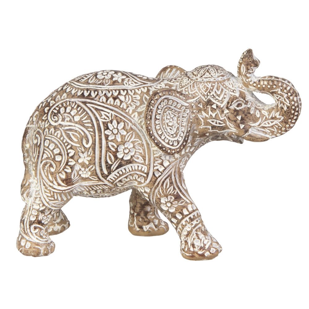 MICA Dekofigur Elefant mit Ornamenten grau günstig online kaufen