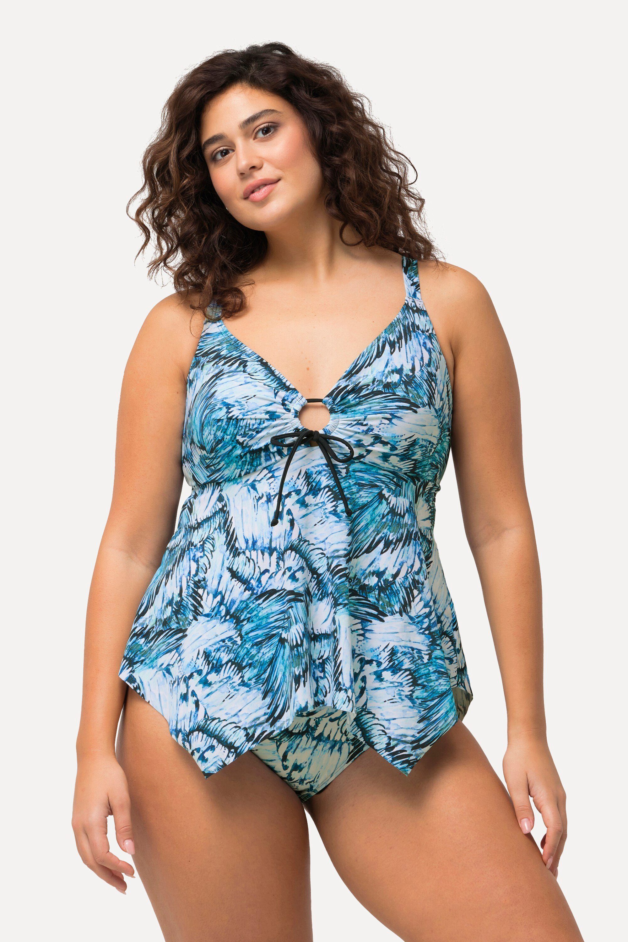 Ulla Popken Soft-BH Tankini Flügel Cut-Out Softcups Zipfelsaum