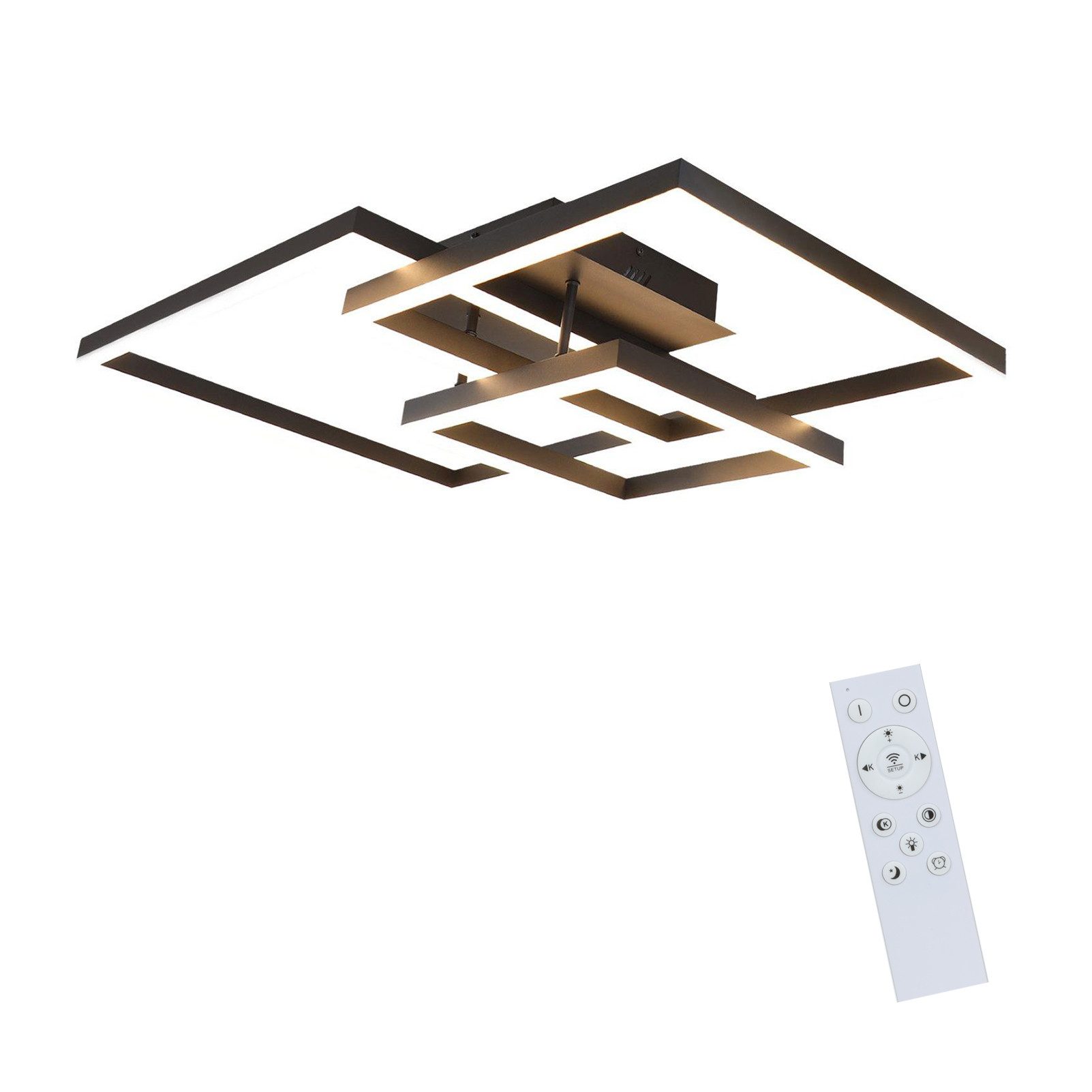 Nettlife LED Deckenleuchte LED Deckenleuchte quadratische Rahmen, Dimmbar m günstig online kaufen