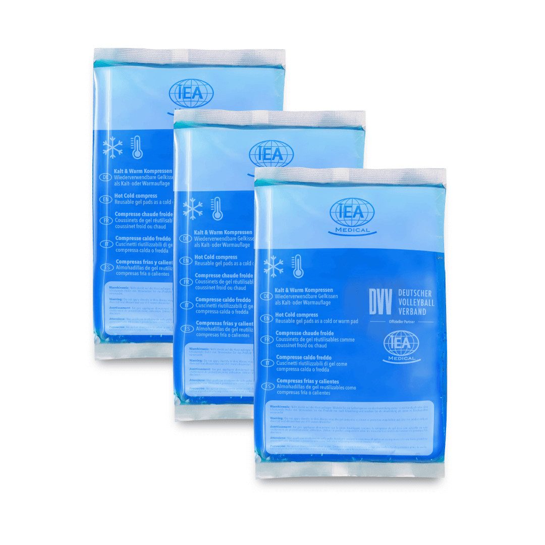 IEA Medical Kalt-Warm-Kompresse 12x20 Kühlpacks für Prellungen Insektenstiche und anderen Verletzungen, Komplettset 3-tlg., 12x20, Gel-Kühlpad, Kühlpack: Kalt/Warm für Alltag & Verletzungen
