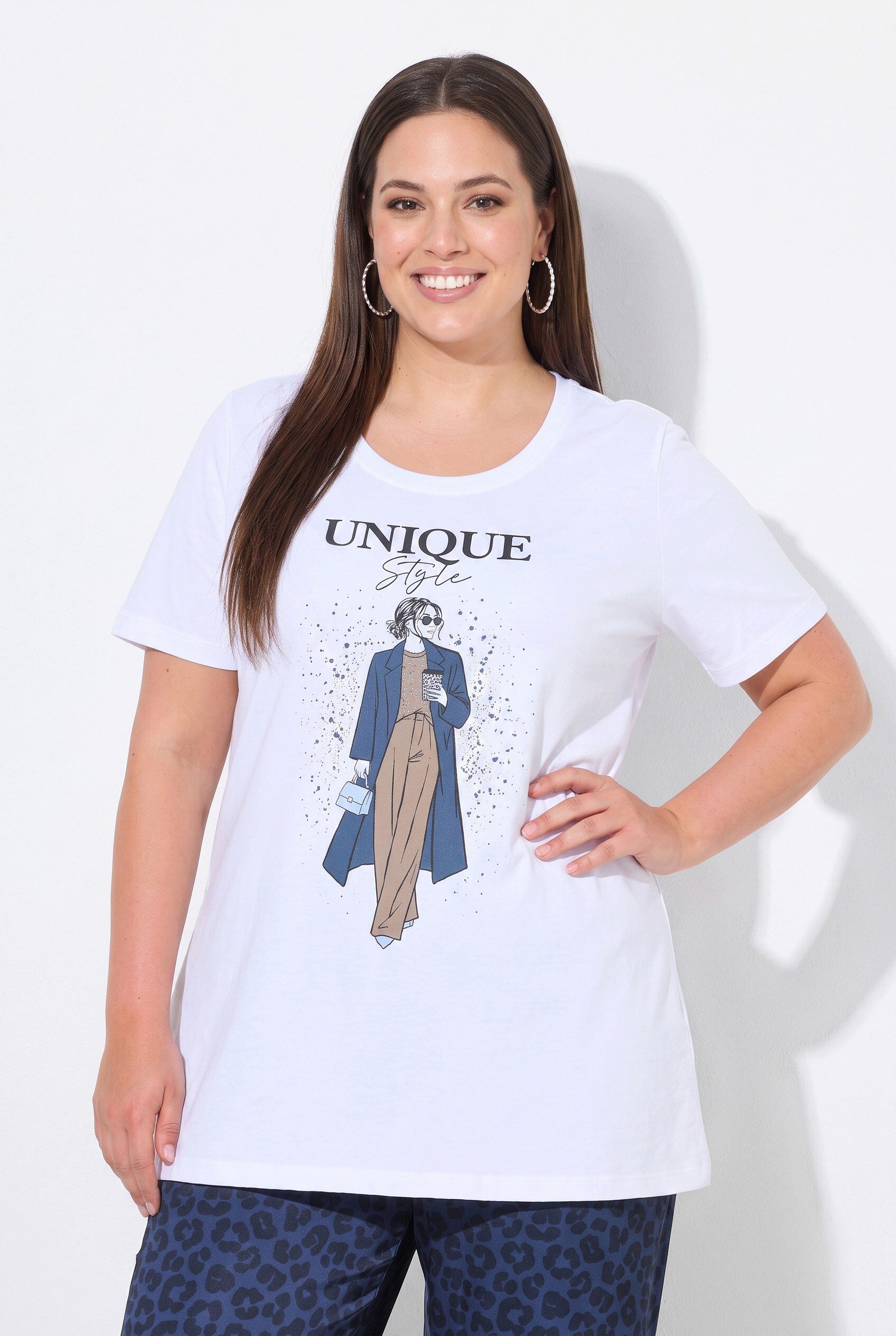 MIAMODA T-Shirt T-Shirt Komfort Fit Model mit Schriftzug