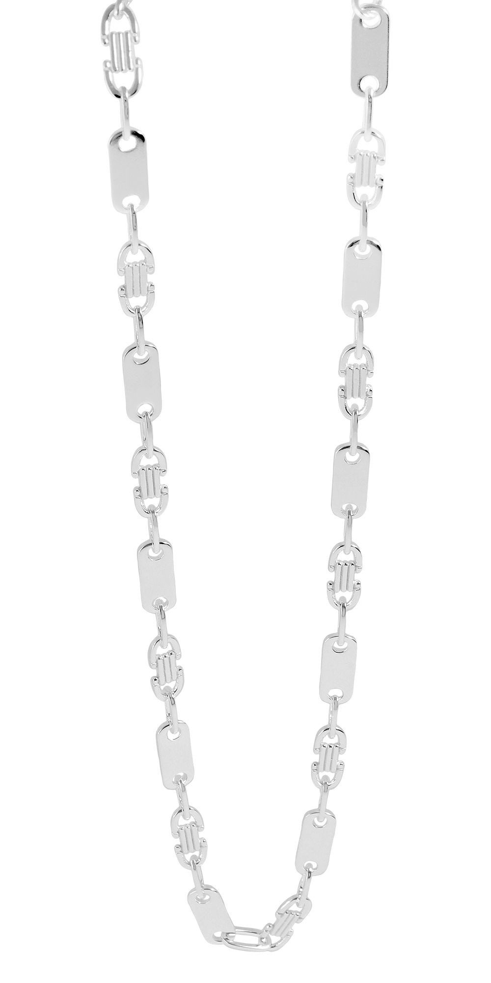 Kette ohne Anhänger Halskette – Plattenkette aus 925 Silber 55 cm