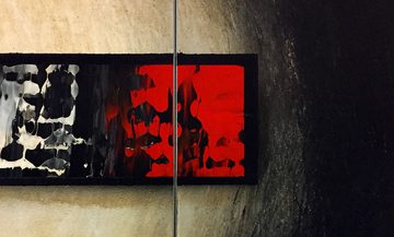 WandbilderXXL Gemälde Dystopia 160 x 70 cm, Abstraktes Gemälde, handgemaltes Unikat