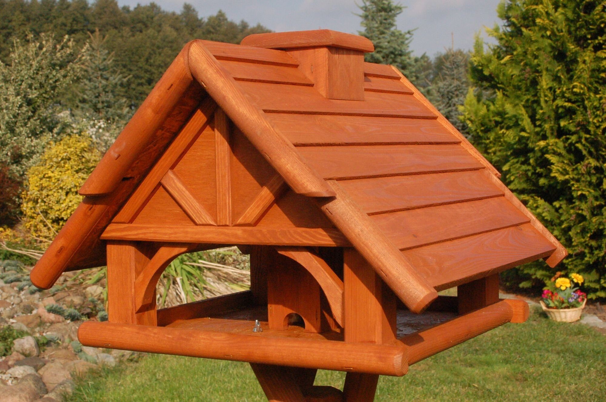 DSH DEKO SHOP HANNUSCH Vogelhaus Vogelhaus Futterhaus Futterhäuschen Vogelvilla mit Solarbeleuchtung