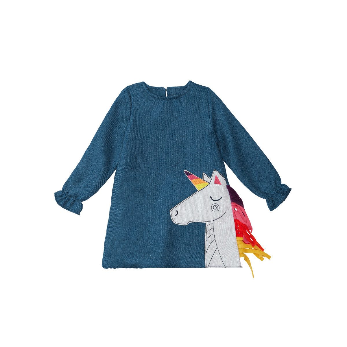 Denokids Midikleid Colorful Unicorn Mädchen (1-tlg) Bekleidung, Outfit, Dress, Robe, Midikleid