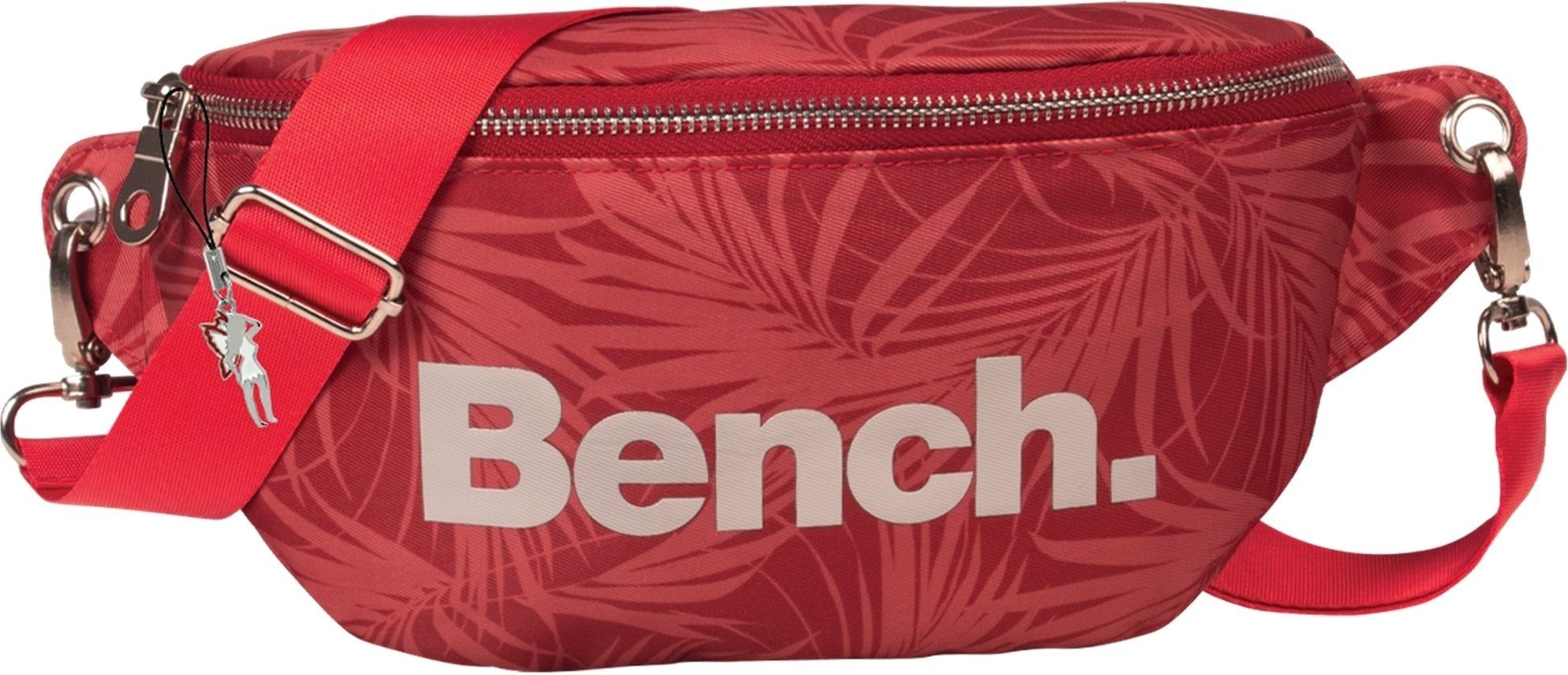 Bench. Gürteltasche Bench stylische Hip Bag Nylon Gürteltasche (Gürteltasche), Damen, Jugend Nylon Gürteltasche, rot, silber ca. 25cm