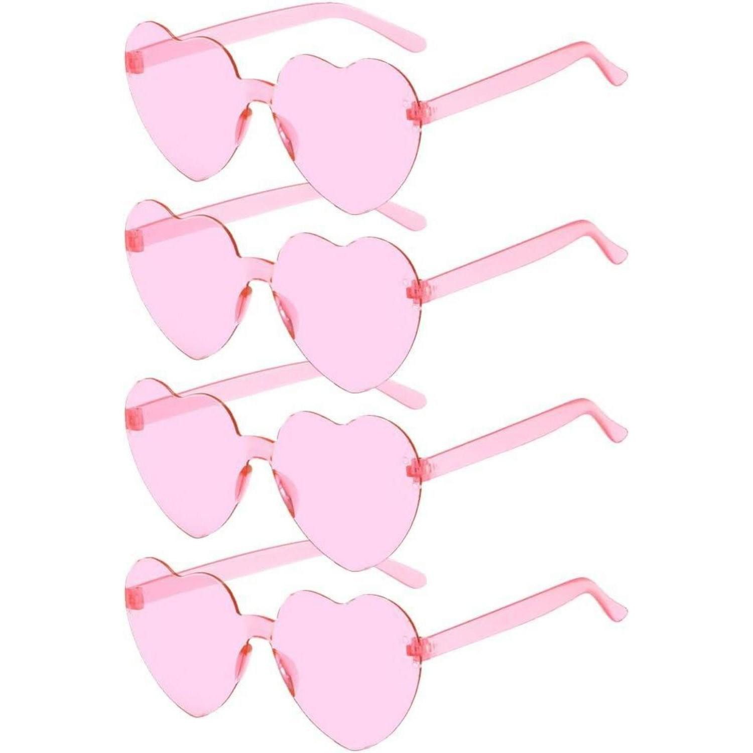 Kostüm Brille Herz Party Fasching Foto Requisiten Geburtstag Heart Rosa 4pcs