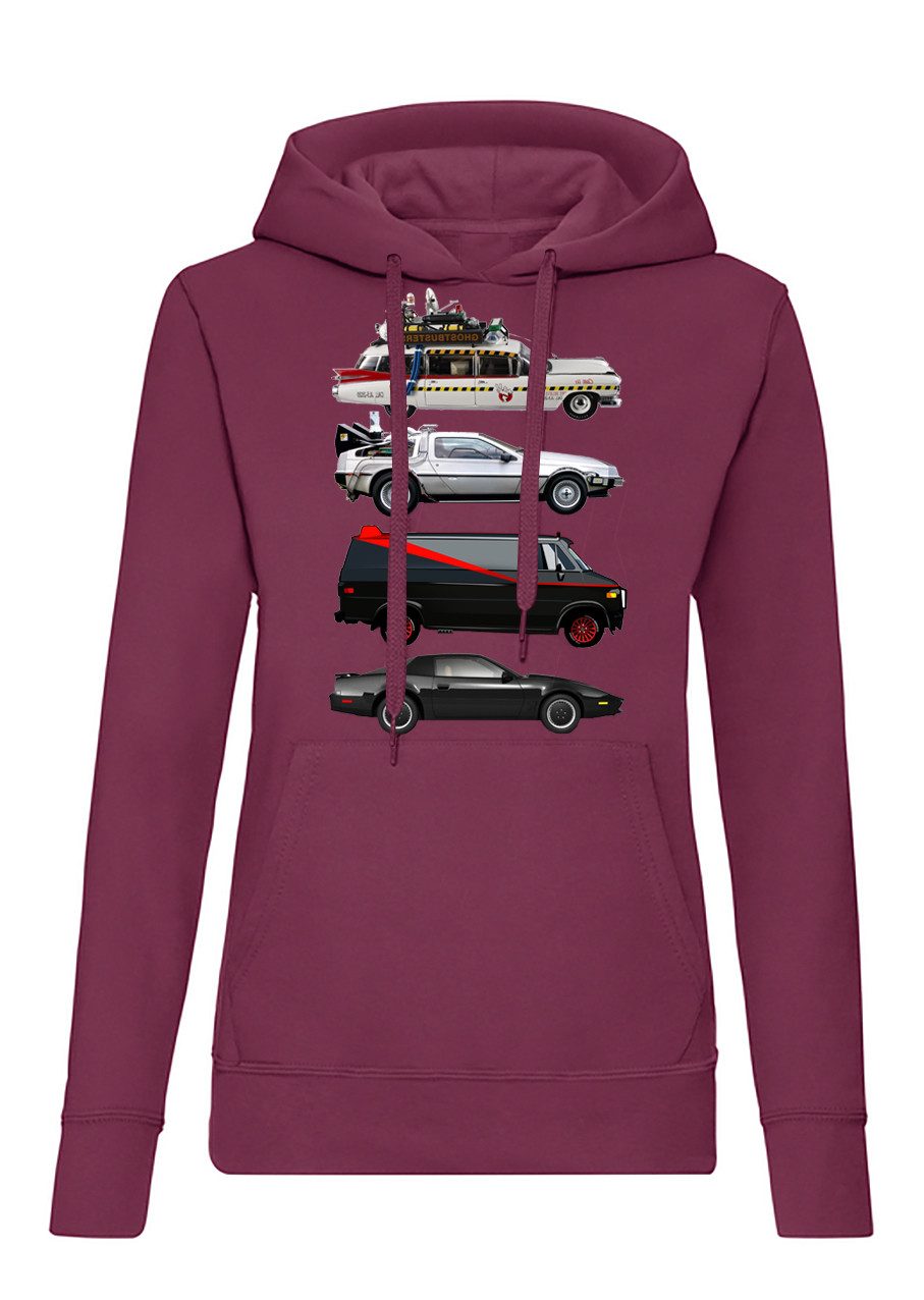 Blondie & Brownie Hoodie Film Autos Damen Hoodie Print Filmautos Motiv Kapuze Freizeitlook (Einzelartikel) FilmAutos Damen Freizeit Hoodie Print